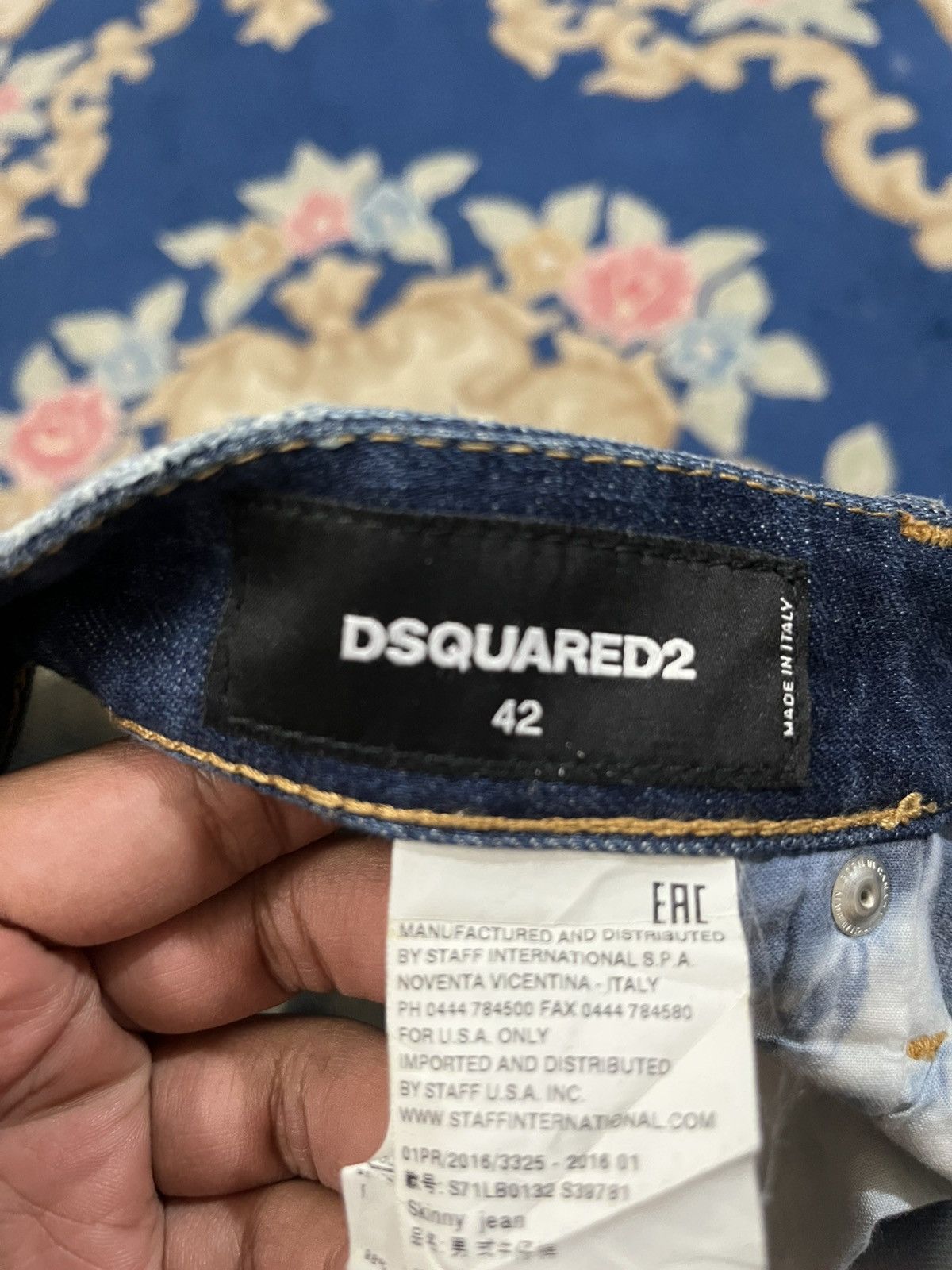 Dsquared2 Vintage Dsquared2 Tie Dye Acid Wash Denim Size US 30 / EU 46 - 11 Thumbnail