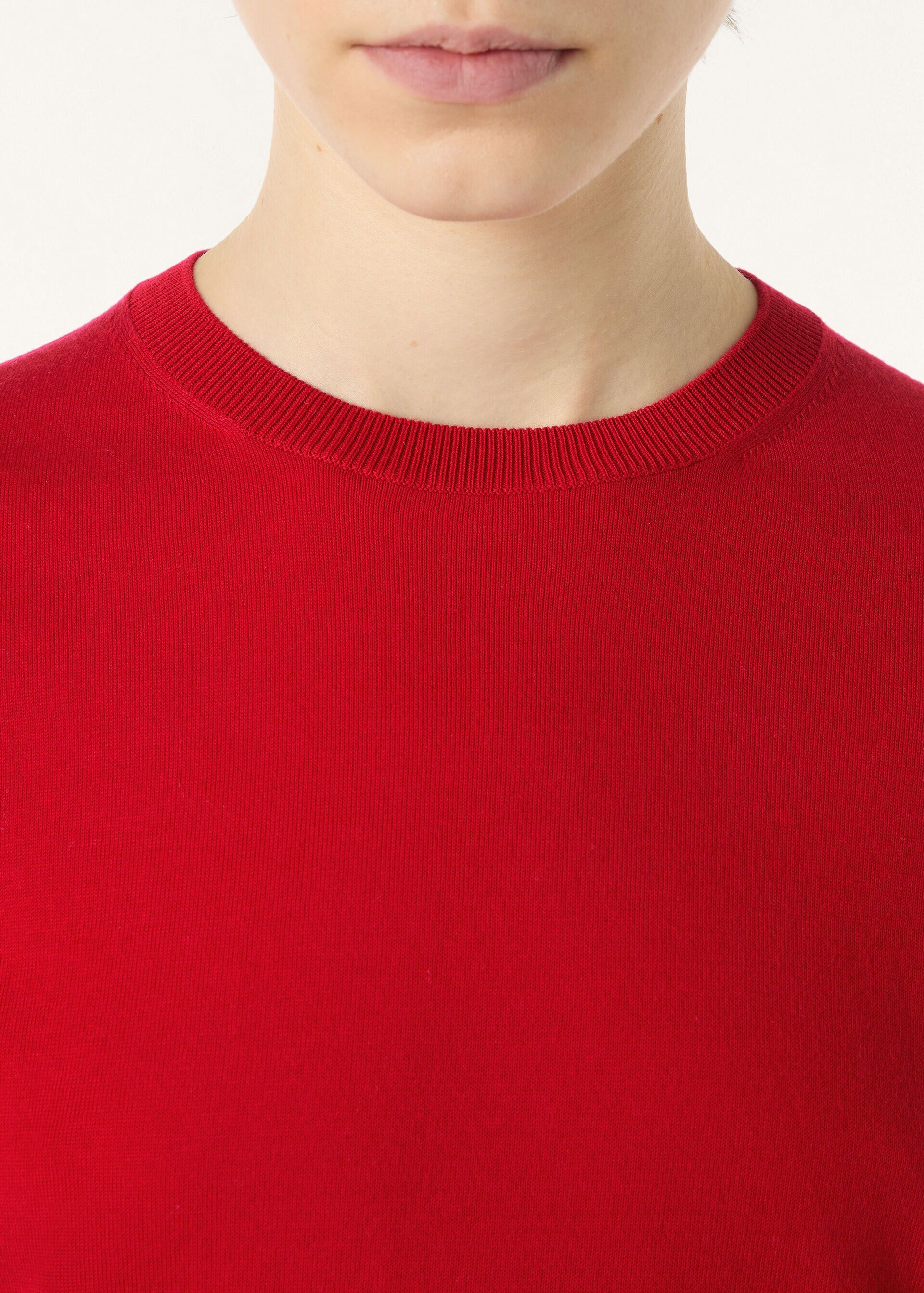 Loro Piana os11x0426 FAM7984 Angera Crewneck T-Shirt in Candy Apple Red Size L / US 10 / IT 46 - 3 Thumbnail