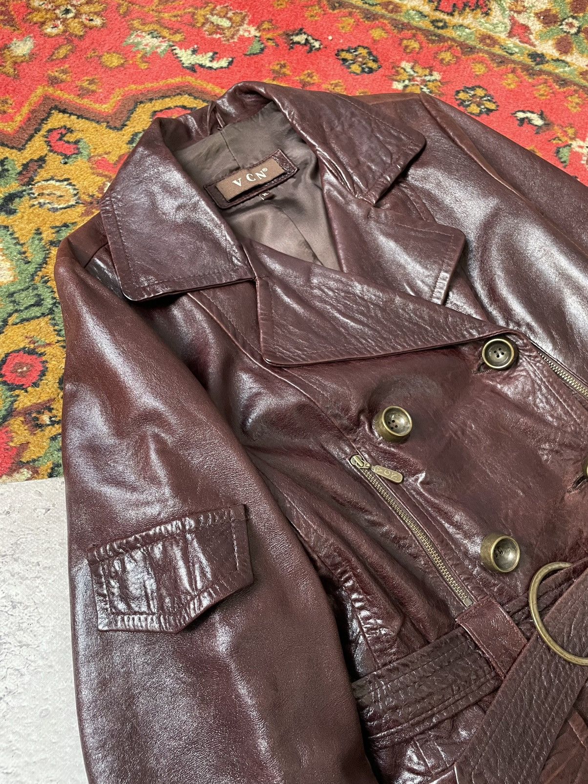 Number (N)ine Leather double breasted y2k leather opium jacket Size US M / EU 48-50 / 2 - 3 Thumbnail