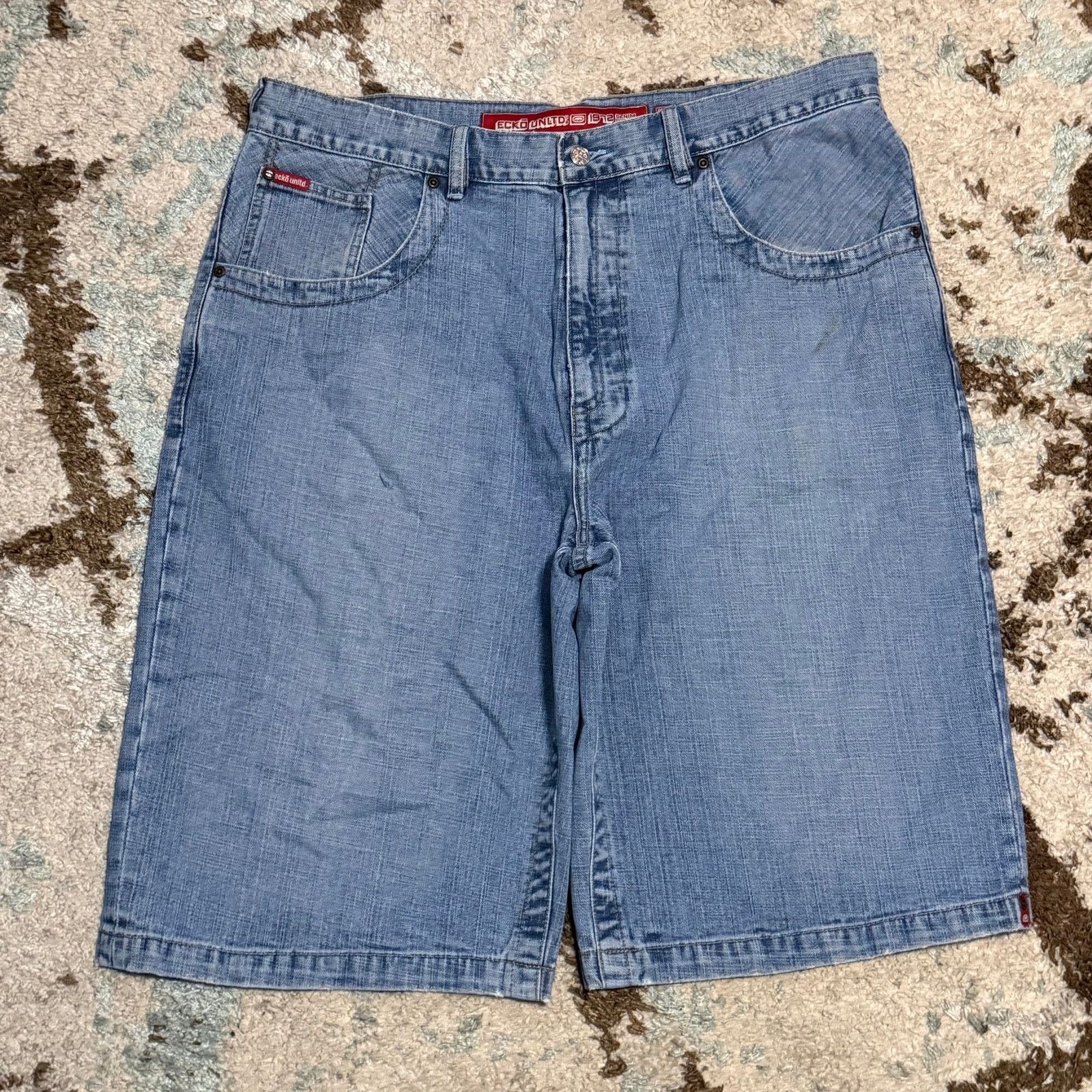 Ecko Unltd. Vintage Ecko Unltd Baggy Jean Shorts Size 38 Rhino Y2K Size US 38 / EU 54 - 2 Thumbnail