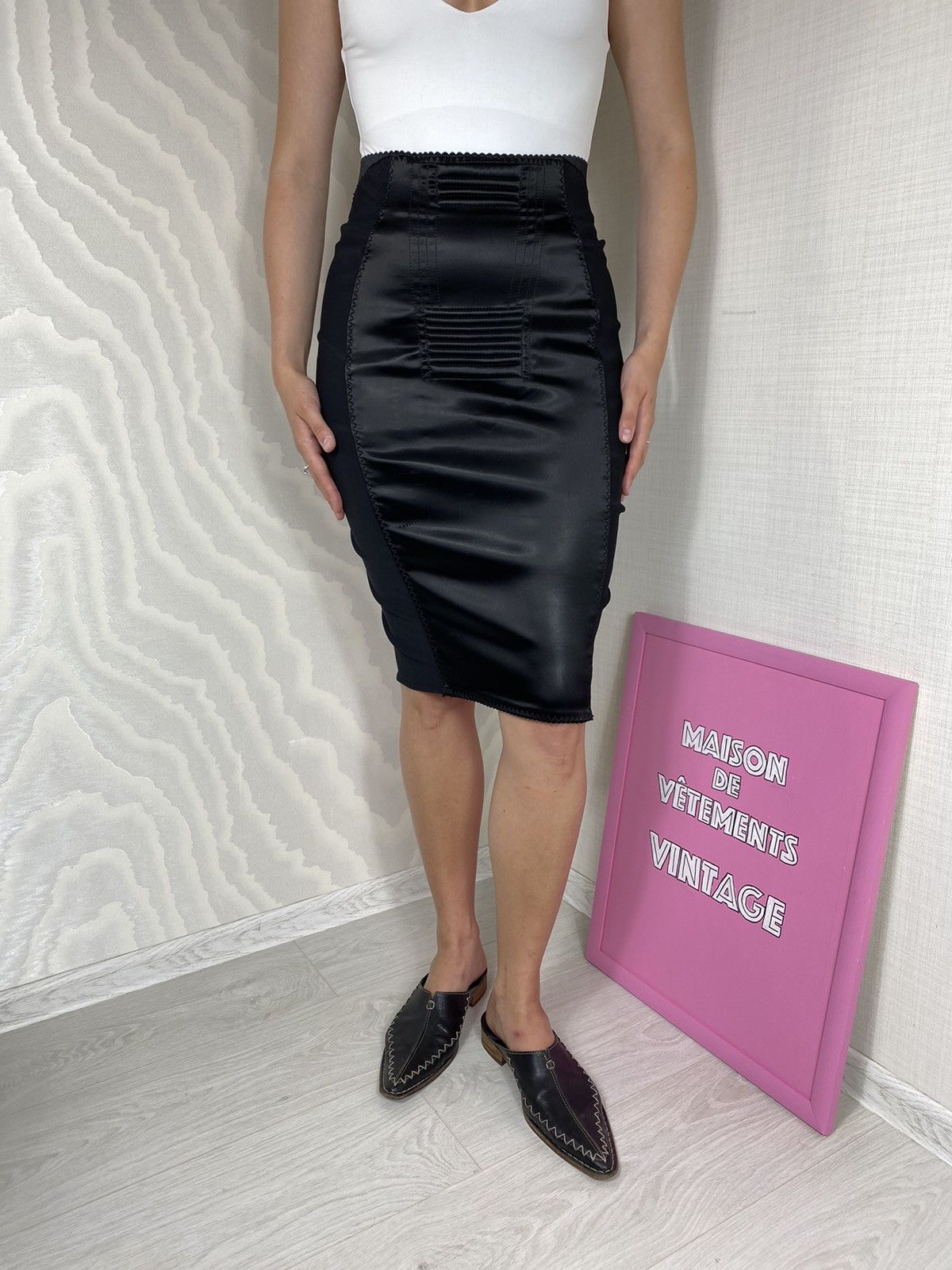 image of Jean Paul Gaultier 1987 Skirt in Black, Women's (Size 28)