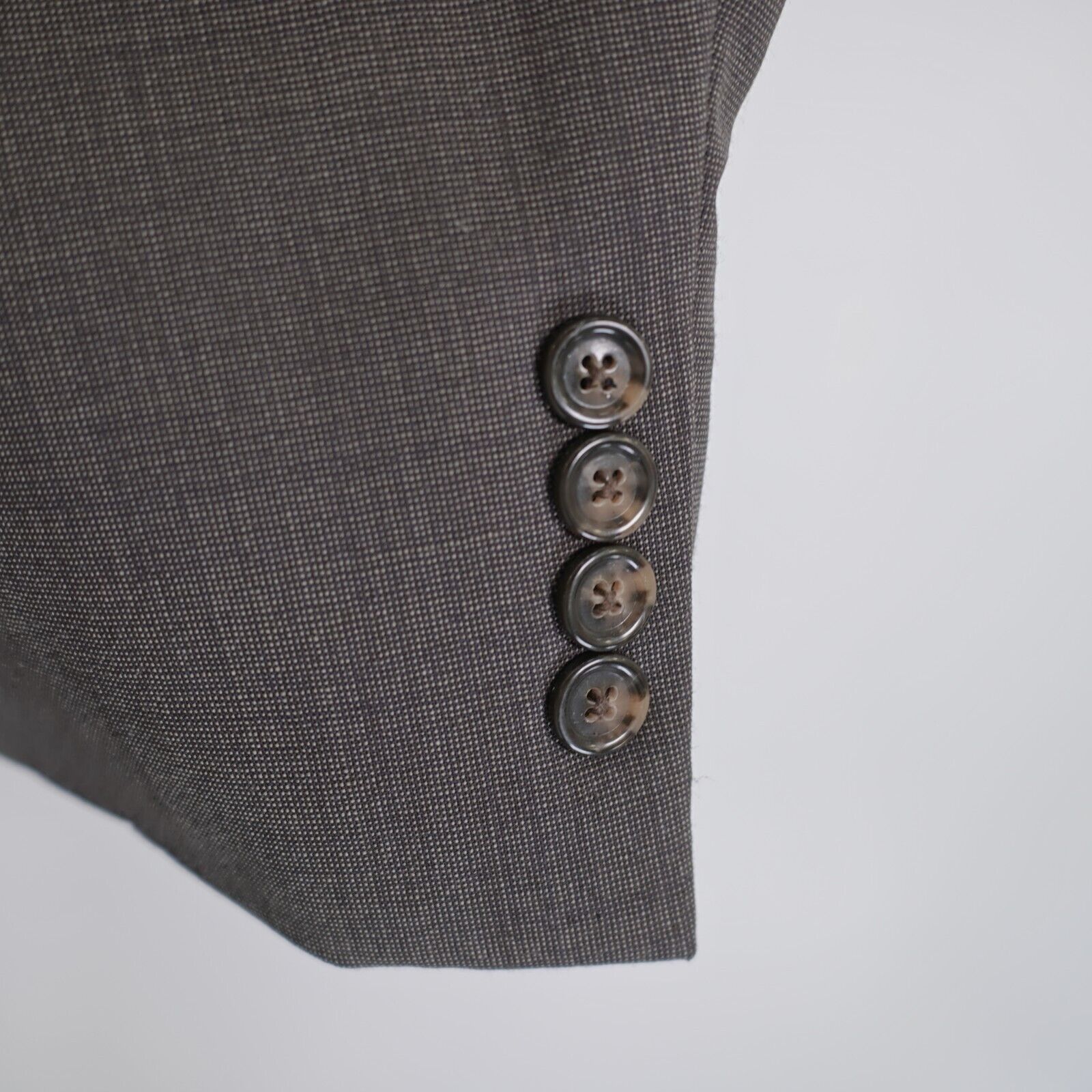 Jos. A. Bank Jos A Bank Green Beige Birdseye Wool 2 Piece Suit 44S 40/30 Size 44S - 7 Thumbnail