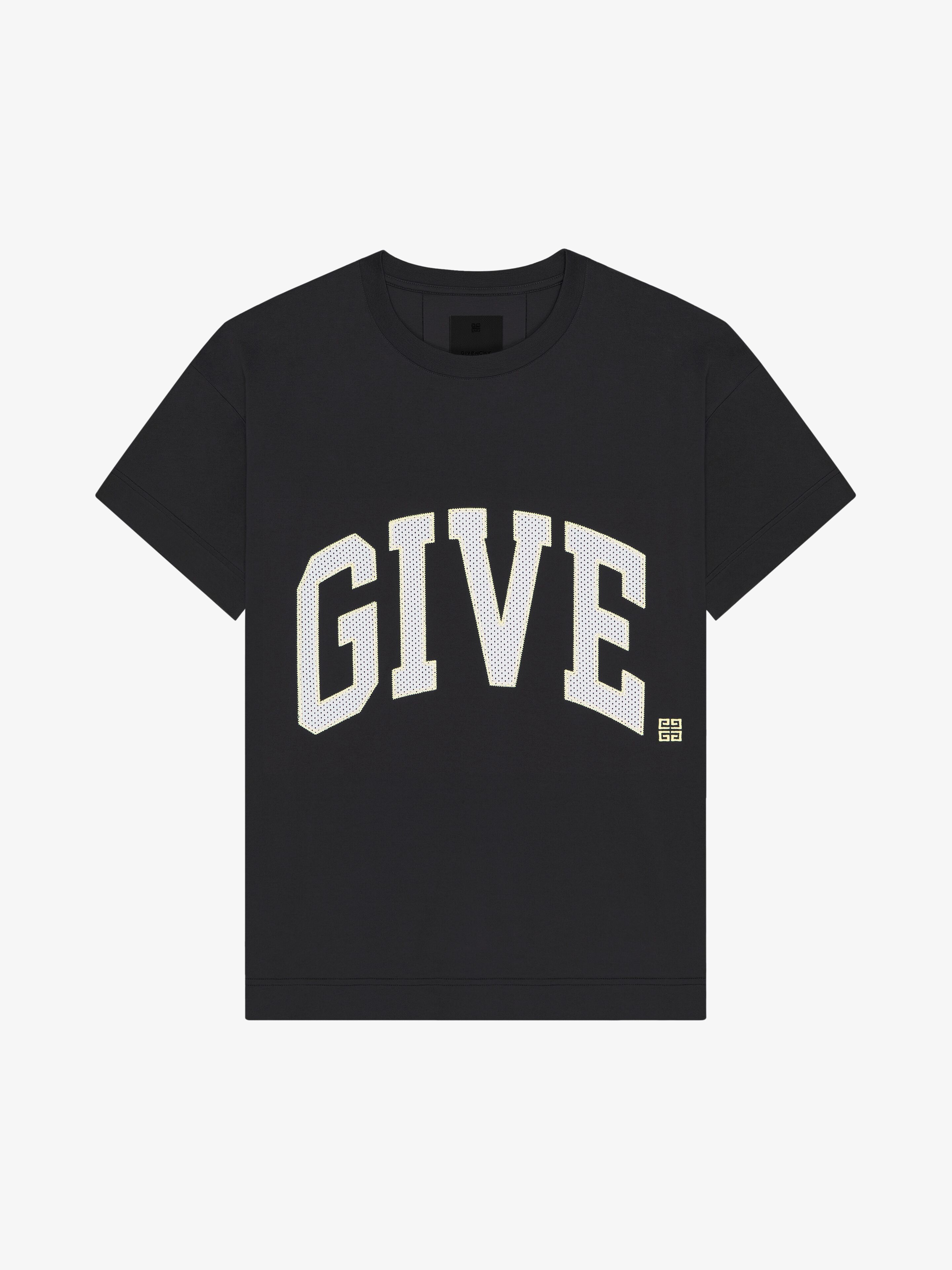 Givenchy o1w1db10325 Classic Fit College Embroidery T-Shirt in Black Size US M / EU 48-50 / 2 - 1 Thumbnail
