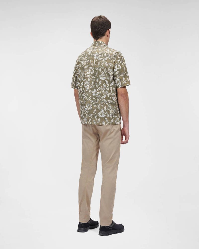 C.P. Company o1y1224 Patterned Shirt in Military Green/White Size US M / EU 48-50 / 2 - 3 Thumbnail