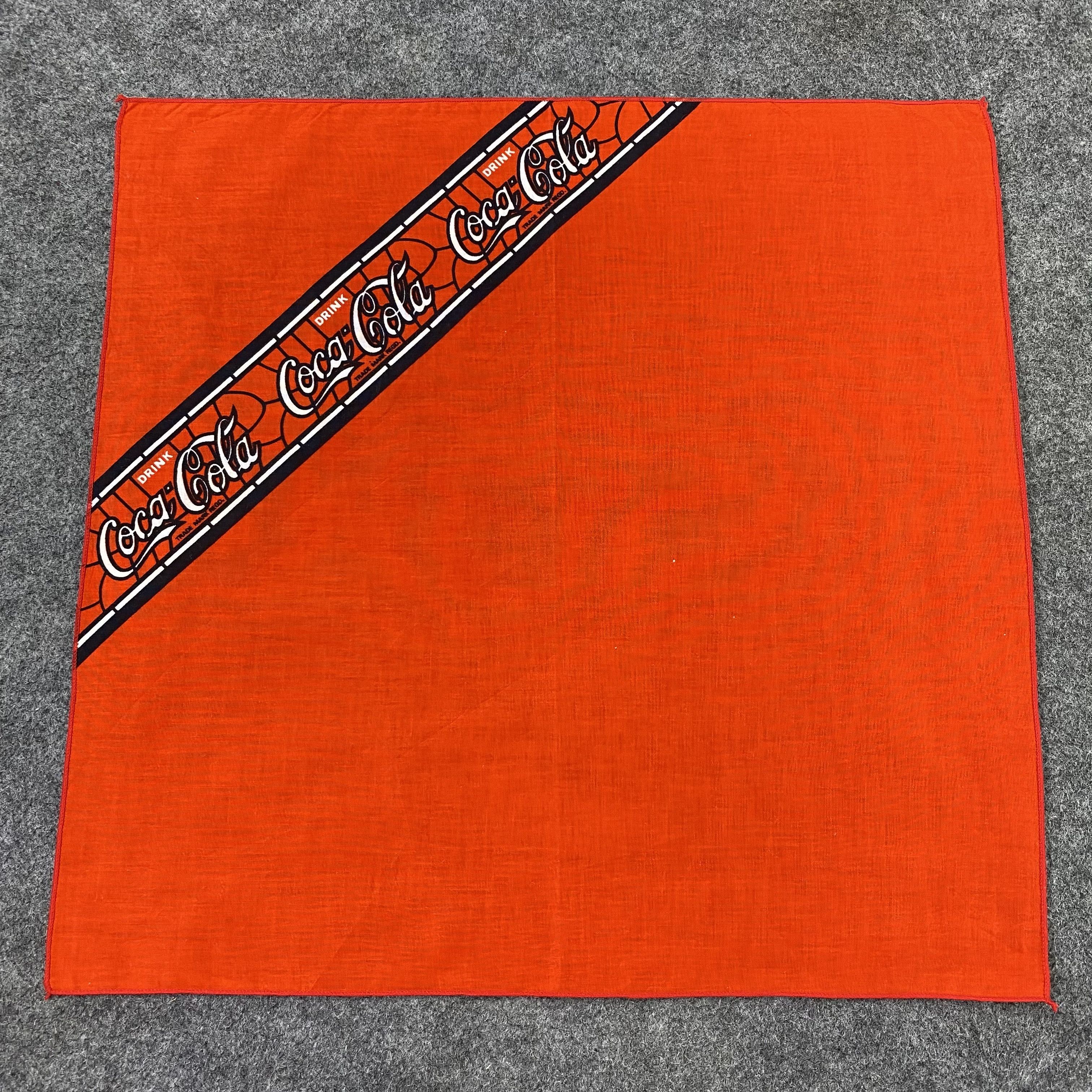 Coca Cola Vintage COCA COLA bandana handkerchief neckerchief-B796 Size ONE SIZE - 1 Thumbnail