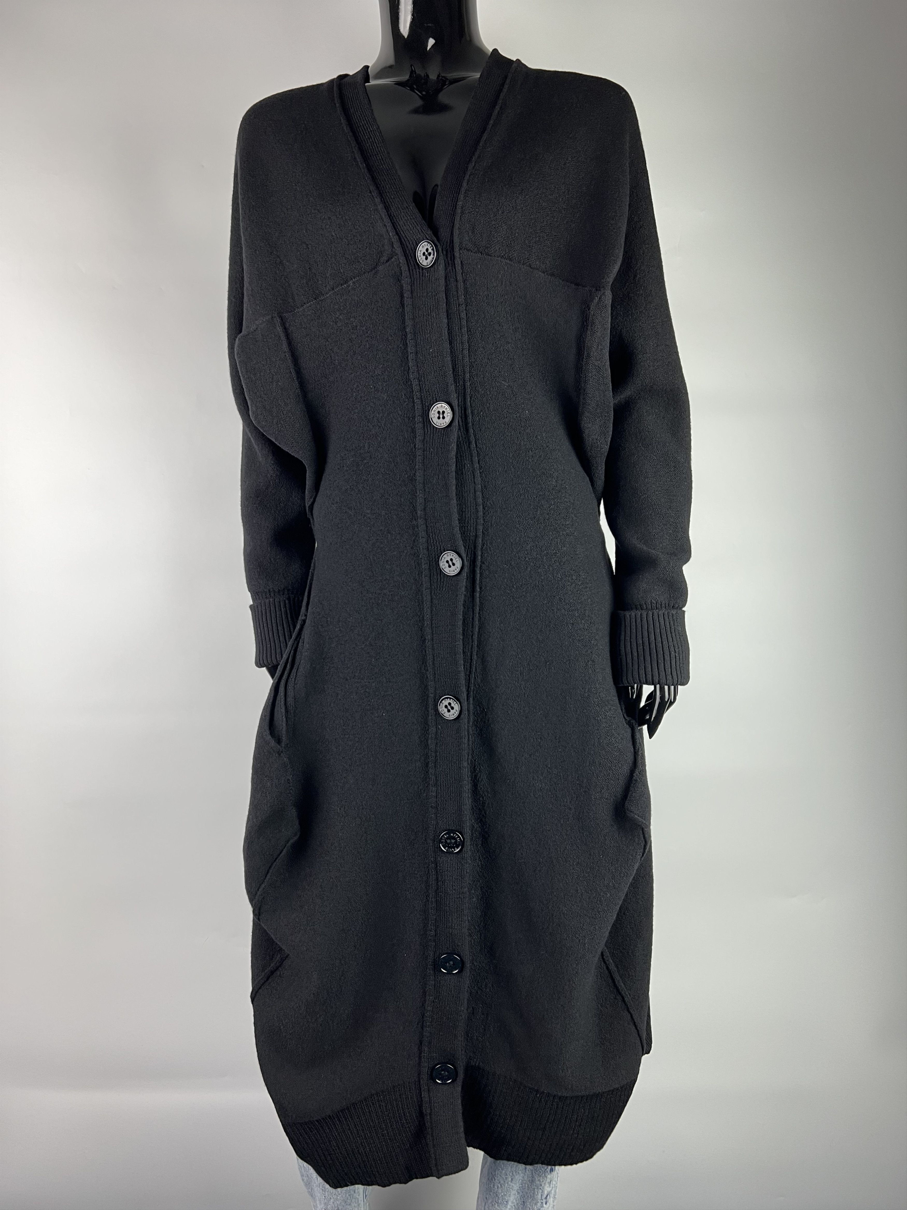 Sonia Rykiel Sonia Rykiel 100% Wool Long Cardigan Size S Oversized Size S / US 4 / IT 40 - 1 Thumbnail