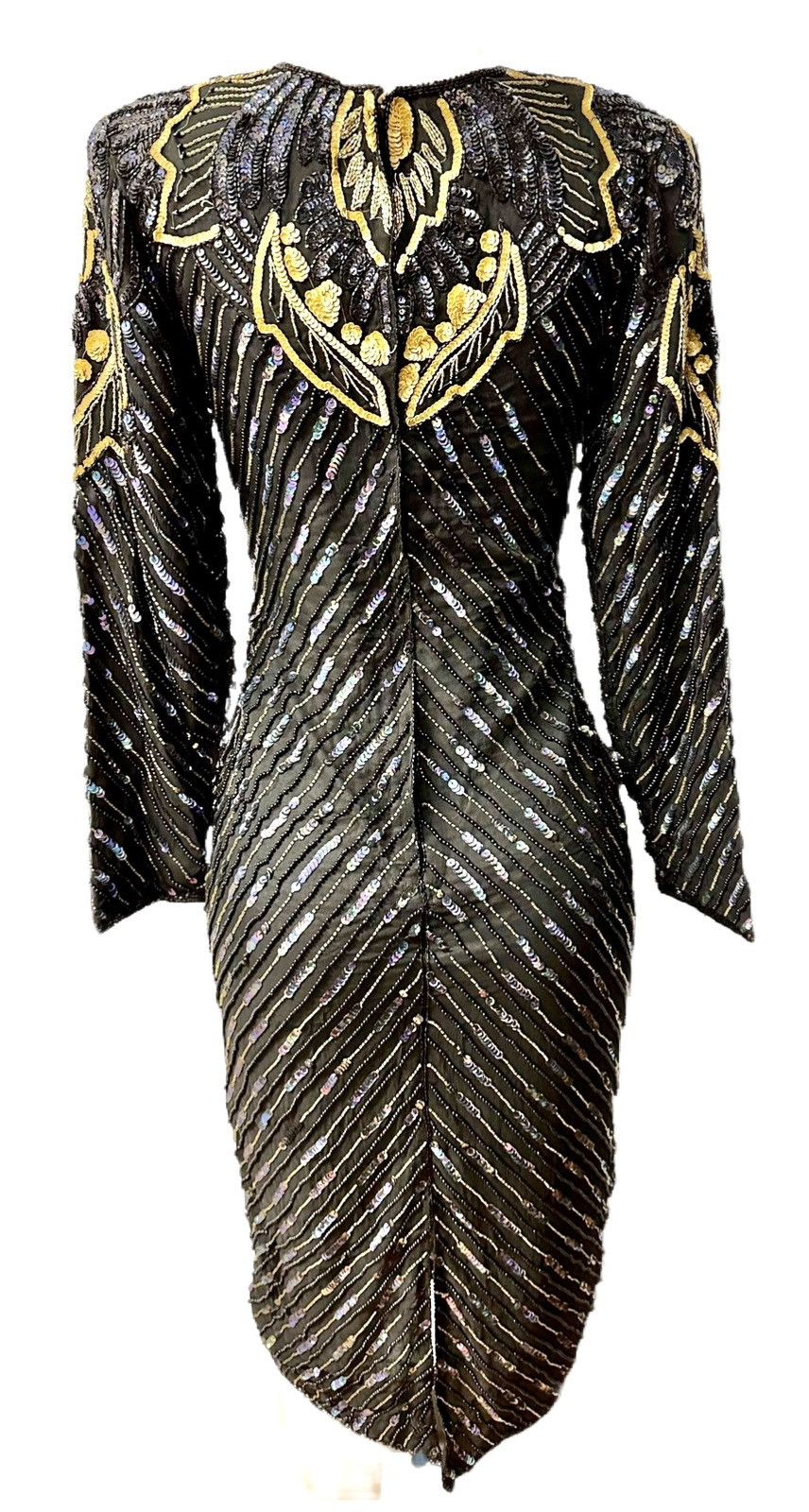 Other Sequin Evening Dress Black with Gold size 16 Size XXL / US 16-18 / IT 52-54 - 2 Thumbnail