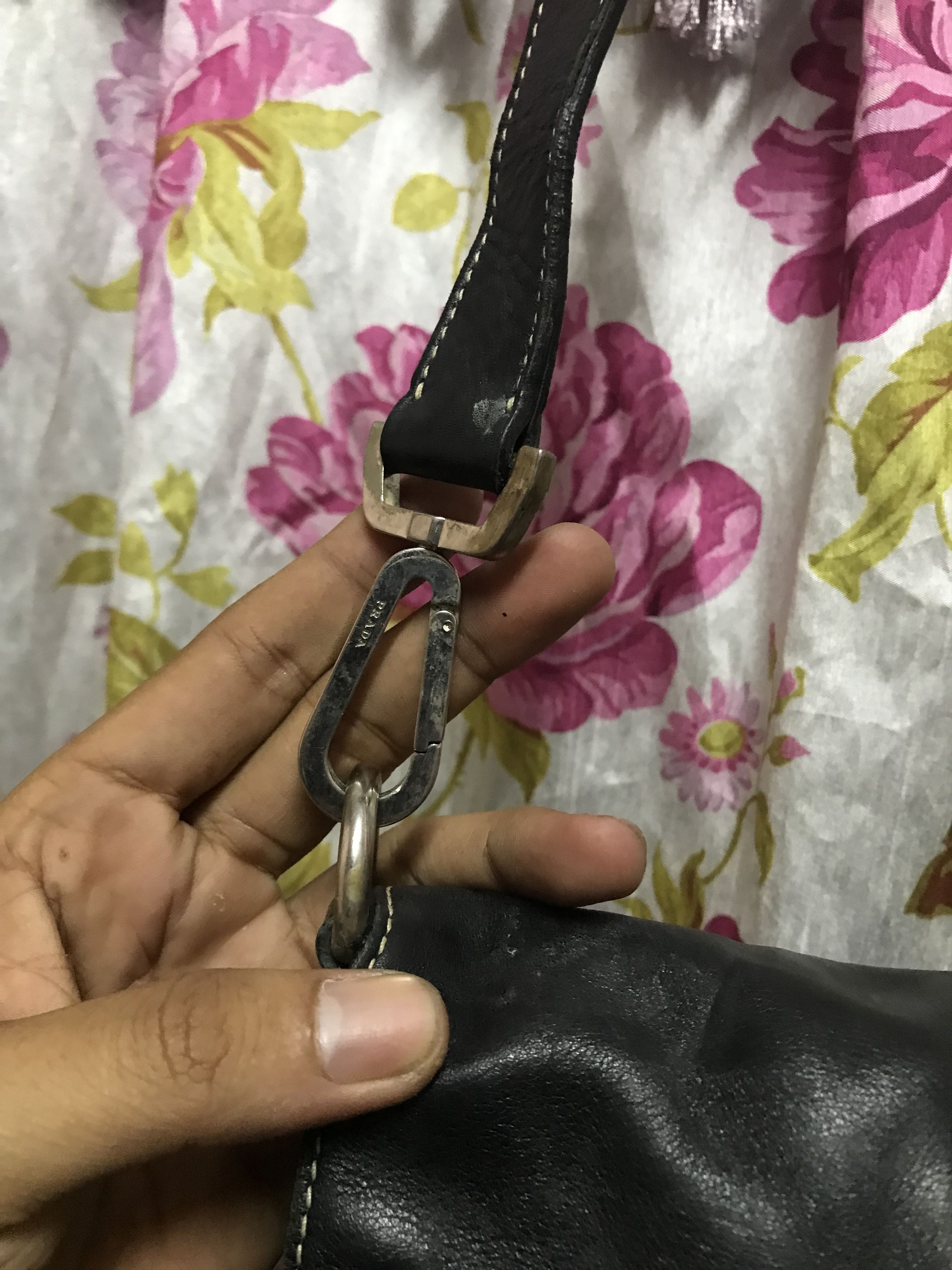Prada Authentic Prada Glace Calf Leather Shoulder Size ONE SIZE - 10 Thumbnail
