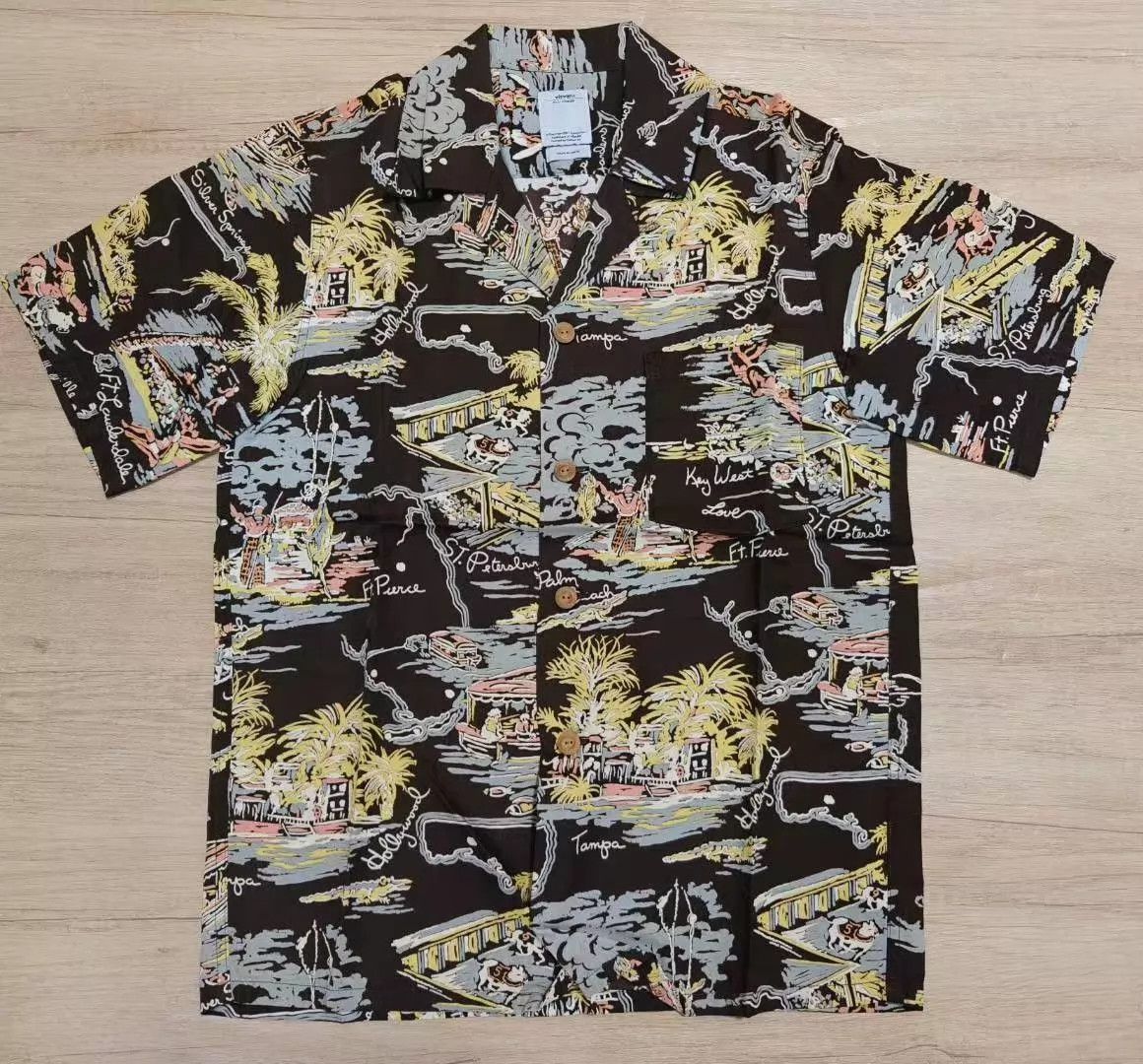 Visvim visvim 15ss duke shirt sunshine s/s brown 1 Hawaiian Shirt Size US S / EU 44-46 / 1 - 1 Thumbnail