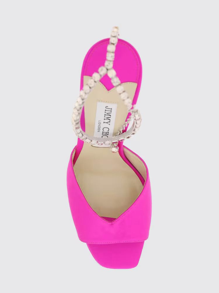 Jimmy Choo o1y0326 Sandals in Fuchsia Size US 7 / IT 37 - 2 Thumbnail