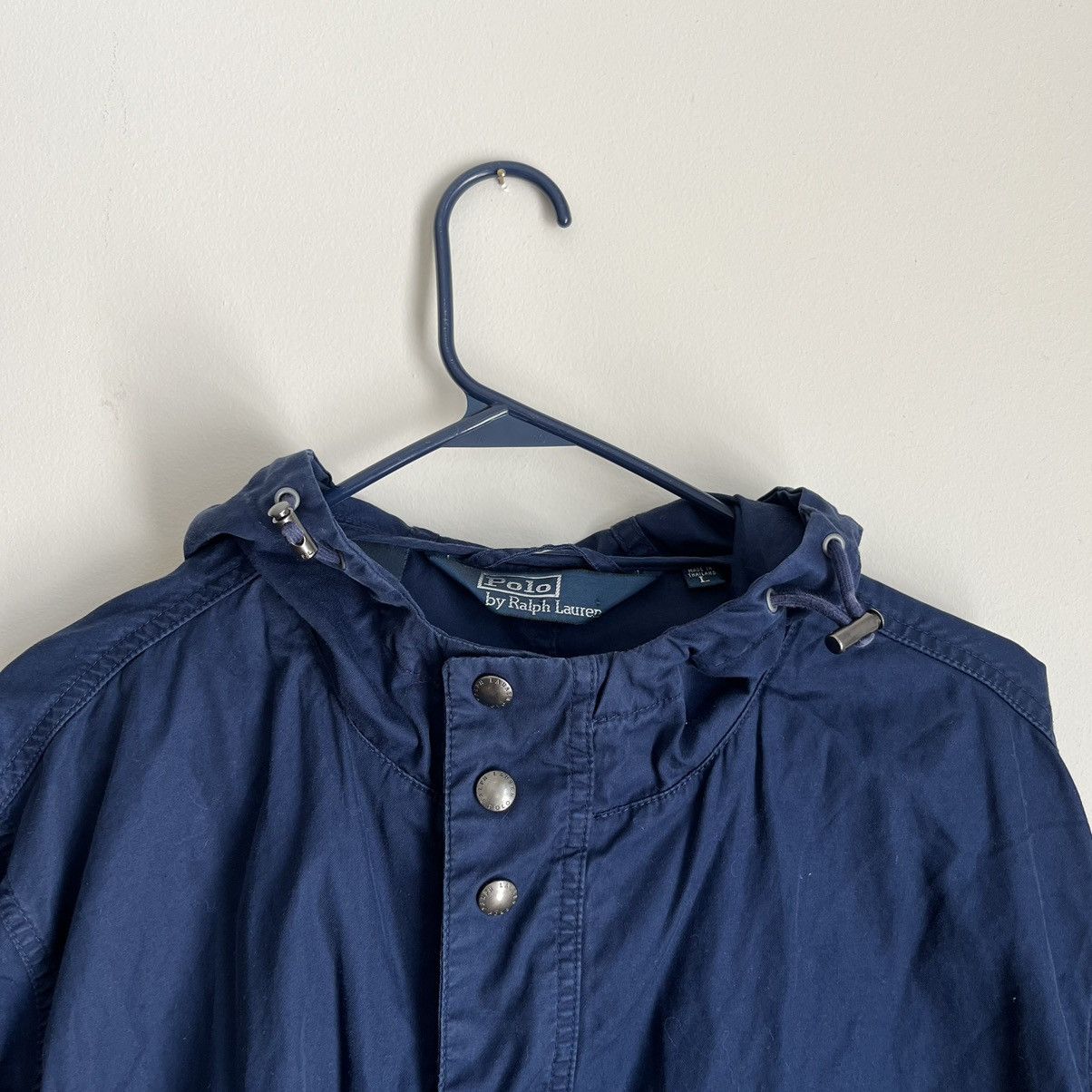 Polo Ralph Lauren × RRL Ralph Lauren × Vintage Vintage Polo Ralph Lauren Navy Hooded Jacket Rare Large Size US L / EU 52-54 / 3 - 6 Thumbnail
