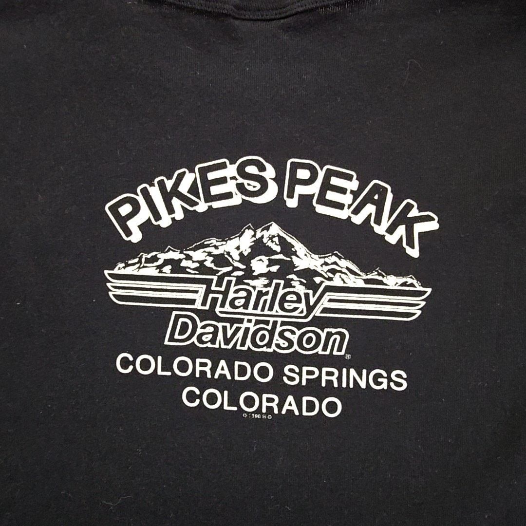 Harley Davidson Vintage Harley Davidson Shirt Pikes Peak Womens S Black Tee Size S / US 4 / IT 40 - 10 Thumbnail