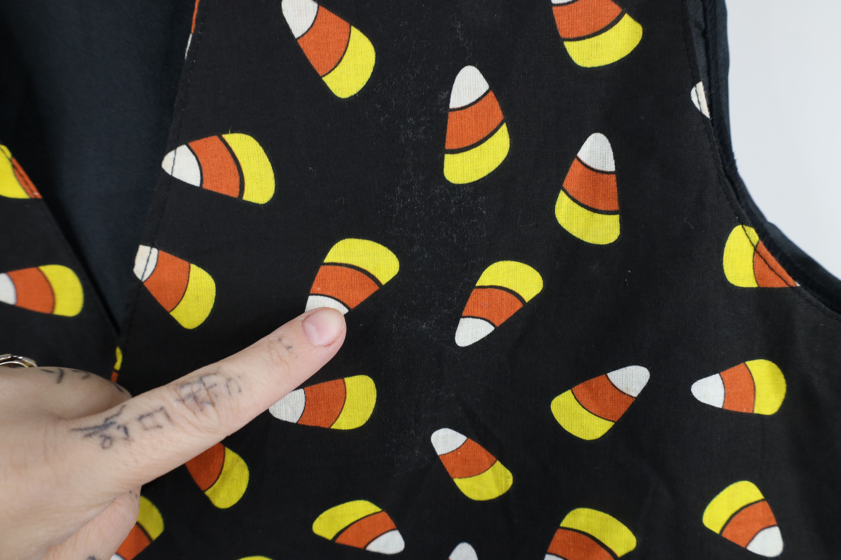 Vintage Vintage 90s Streetwear Candy Corn Tie Back Vest Jacket Size L / US 10 / IT 46 - 4 Thumbnail