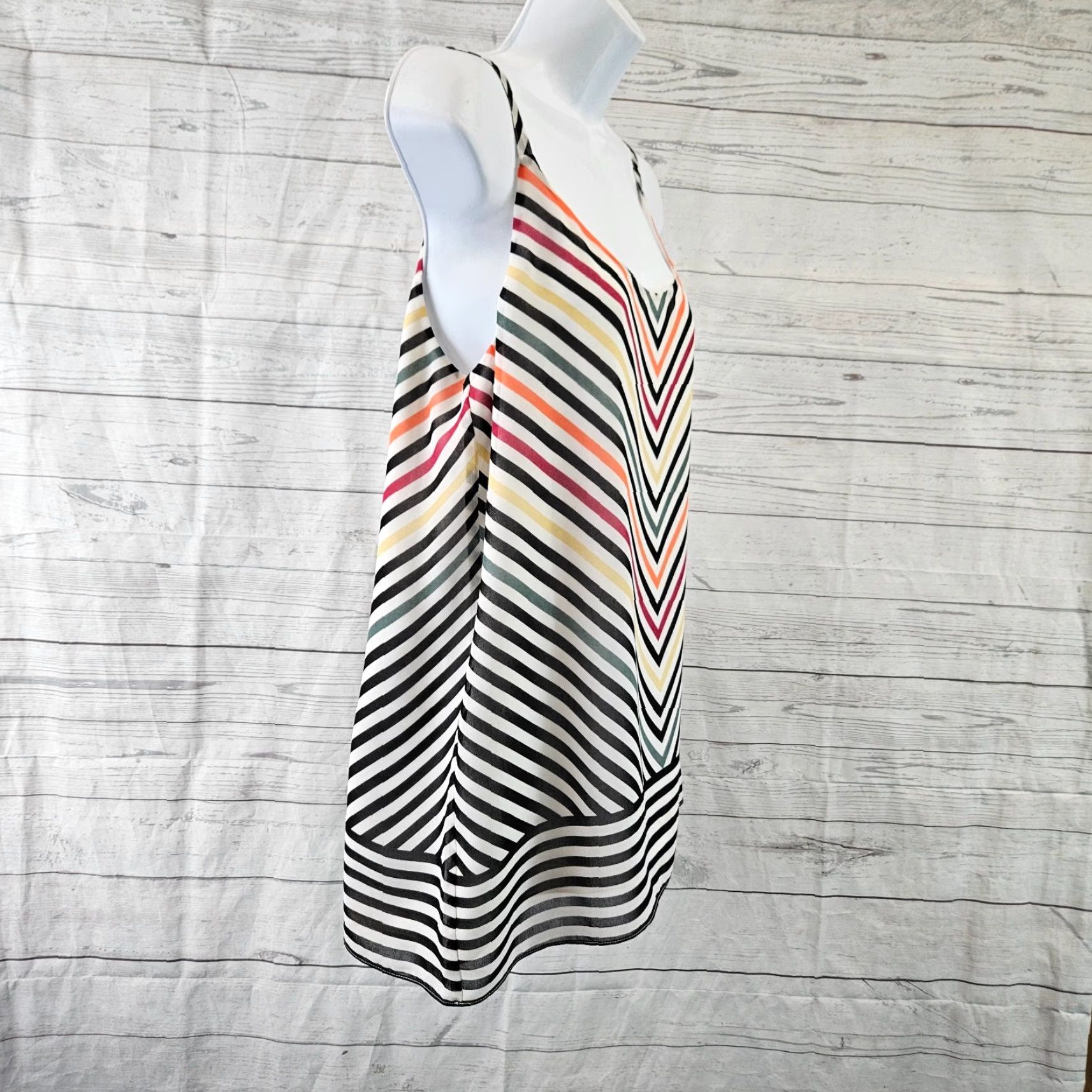 Vintage Cabi 5043 Womens Camisole Tank Top Sz M Stripe Black Yellow Sleeveless Shirt Womens Medium Camisole Style Size M / US 6-8 / IT 42-44 - 3 Thumbnail