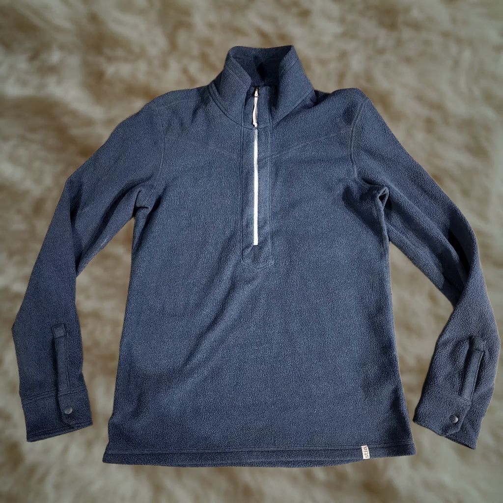 Vintage Stio Sweatshirt Womens Small Blue Fleece Pullover 1/2 Zip Snap Cuffs Outdoors Size S / US 4 / IT 40 - 1 Thumbnail