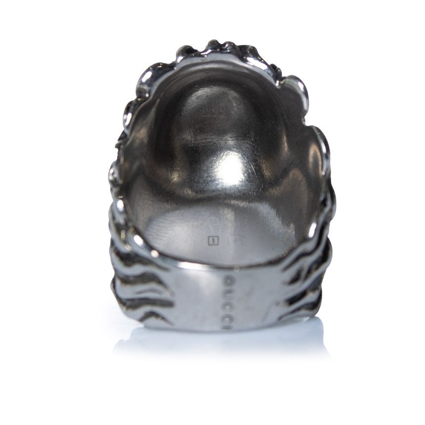 Gucci Gucci, Unisex lion ring head with transparent stone Size ONE SIZE - 3 Thumbnail