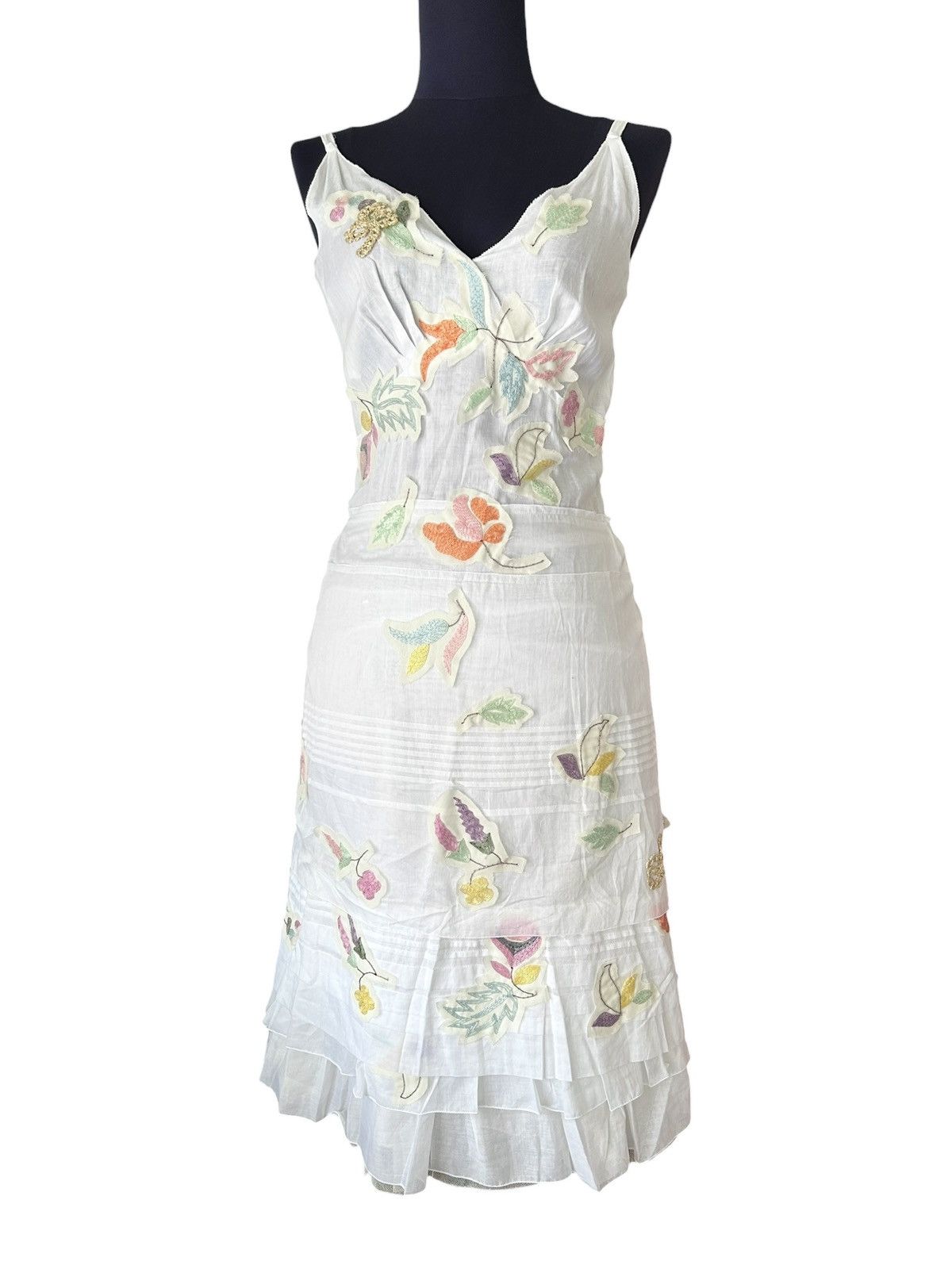 Prada 2004 Beaded Floral Dress Size S / US 4 / IT 40 - 1 Thumbnail