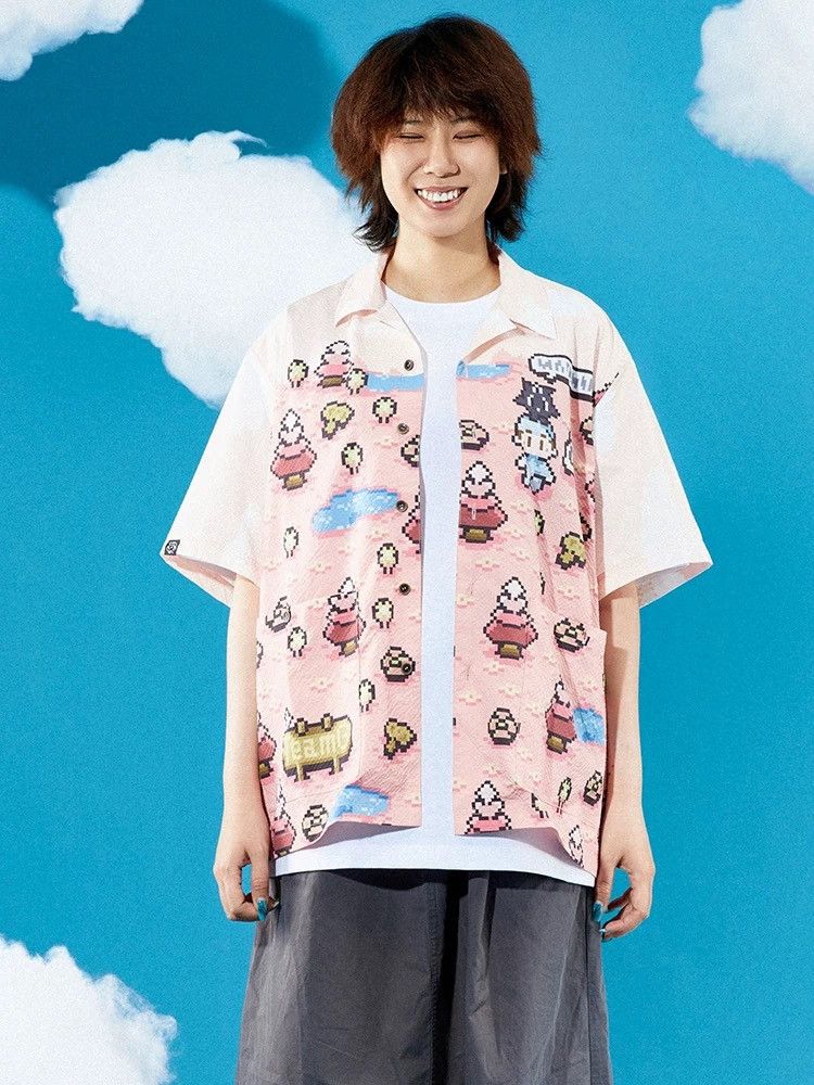 Other Nintendo-style Aesthetics Button Up Short Sleeve Shirt Size US M / EU 48-50 / 2 - 4 Thumbnail