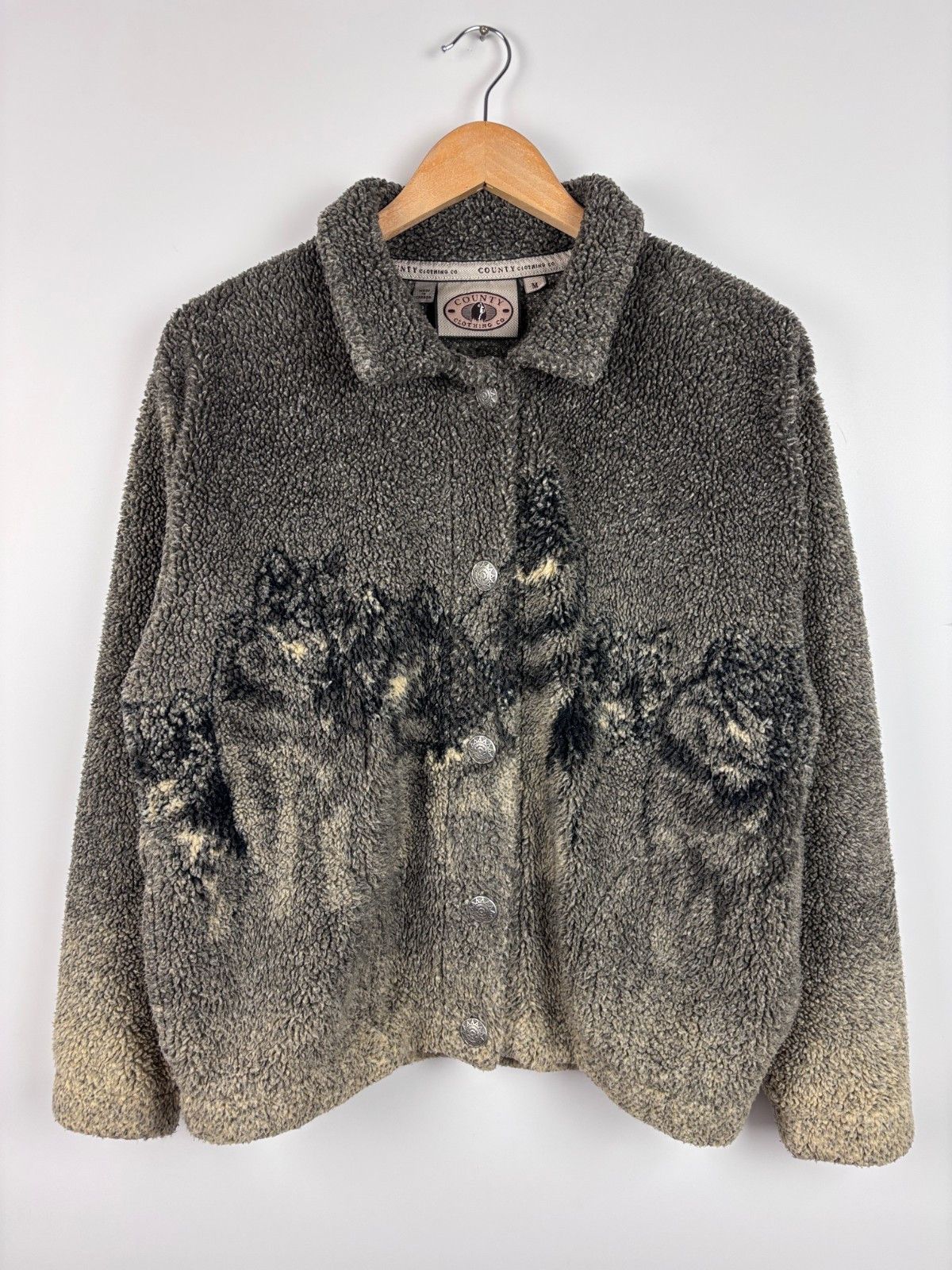 Other VTG Country Clothing Co Wolf Print Fleece Sherpa Womens M Size M / US 6-8 / IT 42-44 - 1 Thumbnail