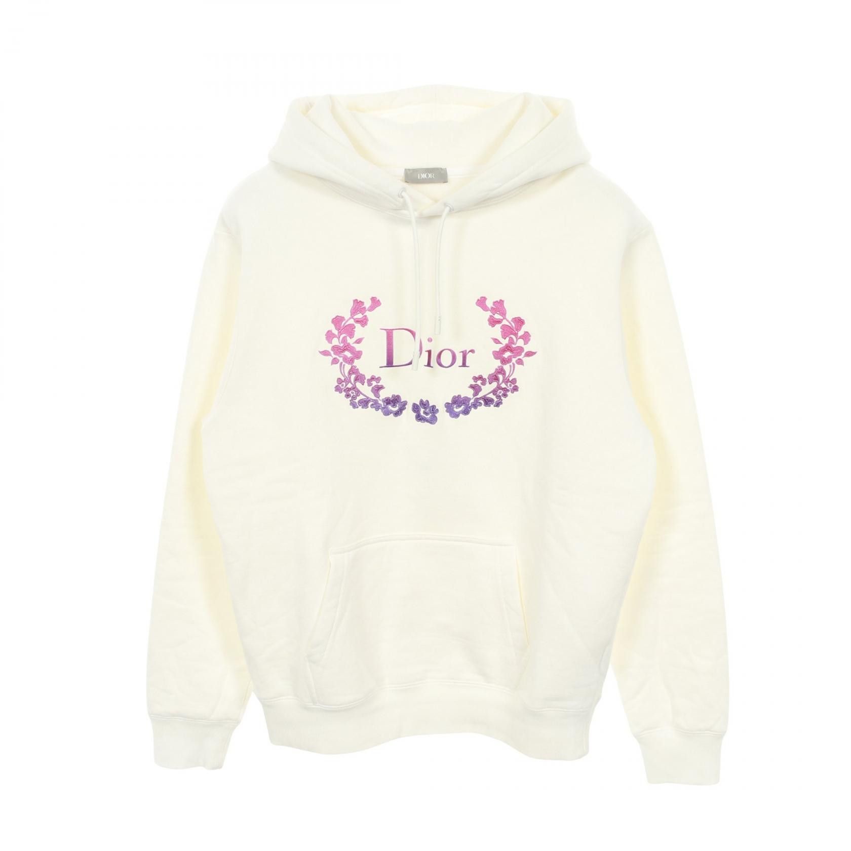 Dior Dior Dior Logo Embroidery Cotton Hoodie Textile Sweatshirts & Hoodies DUTY FREE for USA Size ONE SIZE - 1 Thumbnail
