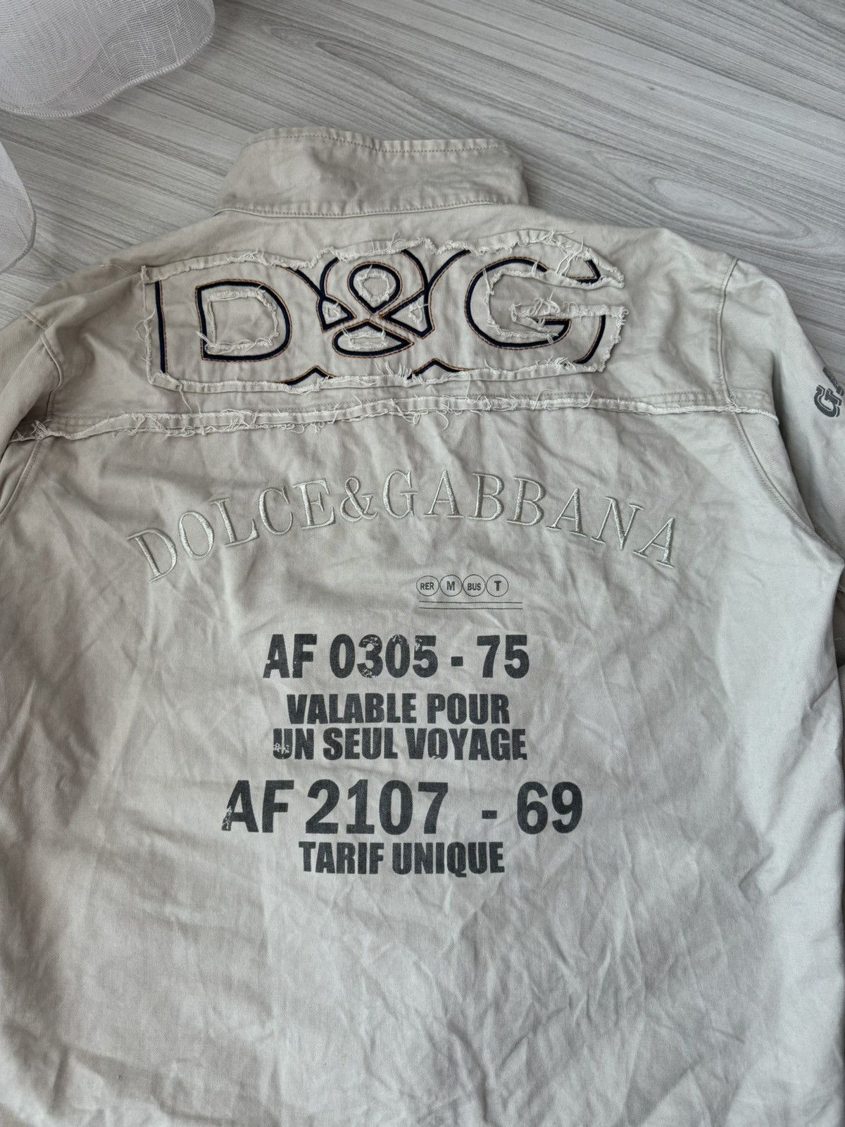 Dolce & Gabbana × Vintage Dolce & Gabbana Denim Jacket Tour Multilogo Vintage 90s Size US XL / EU 56 / 4 - 15 Thumbnail