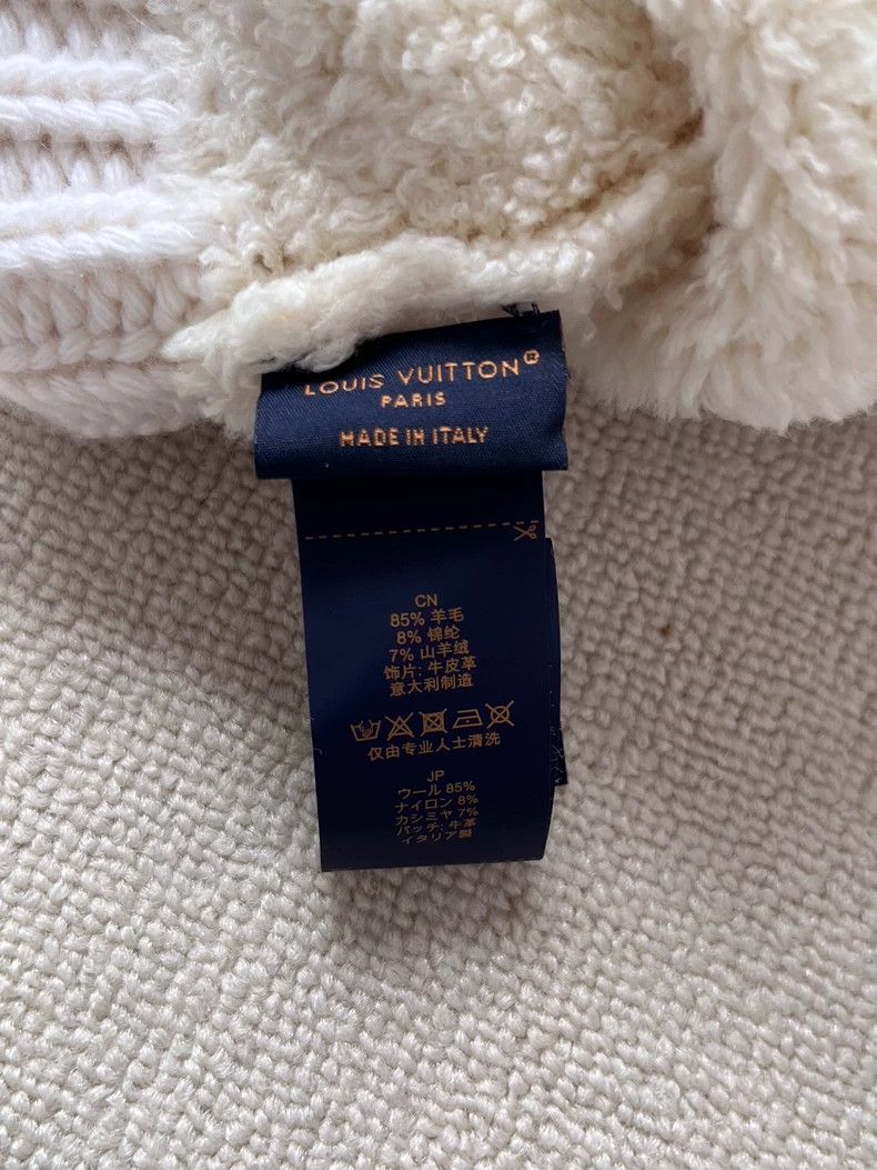 Louis Vuitton LOUIS VUITTON Logo applique rib knit hat Size ONE SIZE - 5 Thumbnail