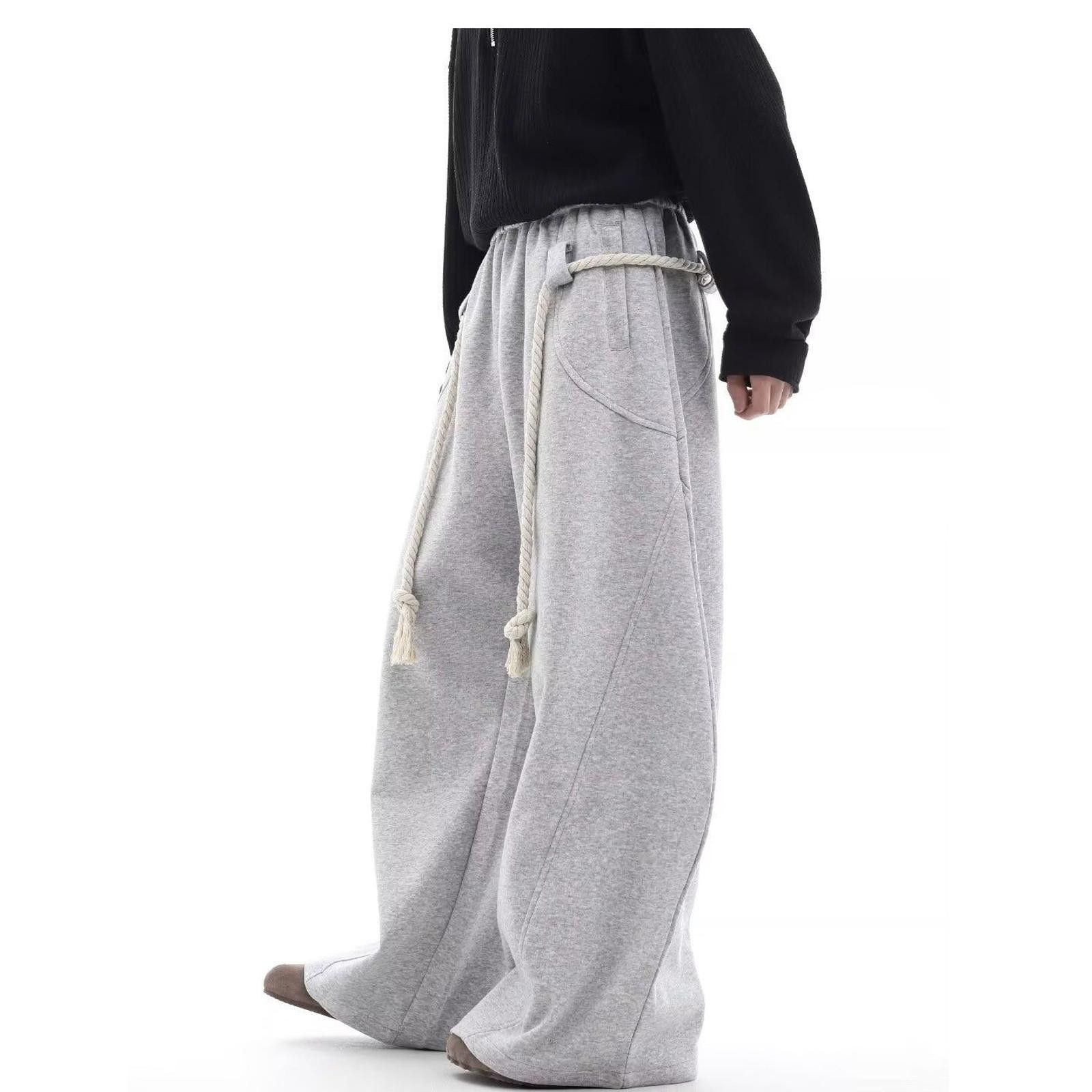 Vintage Loose Wide Leg Sweatpants - Chunky Rope Drawstring Size US 32 / EU 48 - 6 Thumbnail