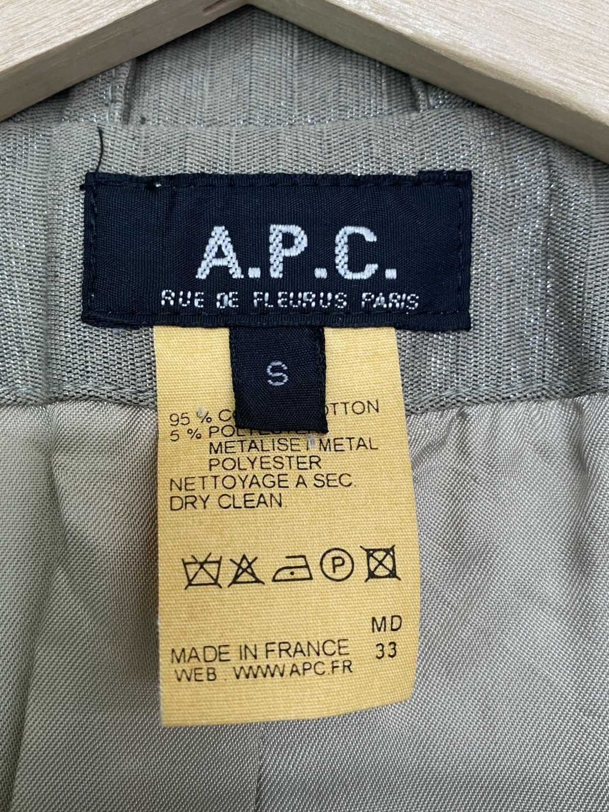 A.P.C. Rare🔥Vtg A.P.C Button Jacket Silver Size US XS / EU 42 / 0 - 19 Thumbnail