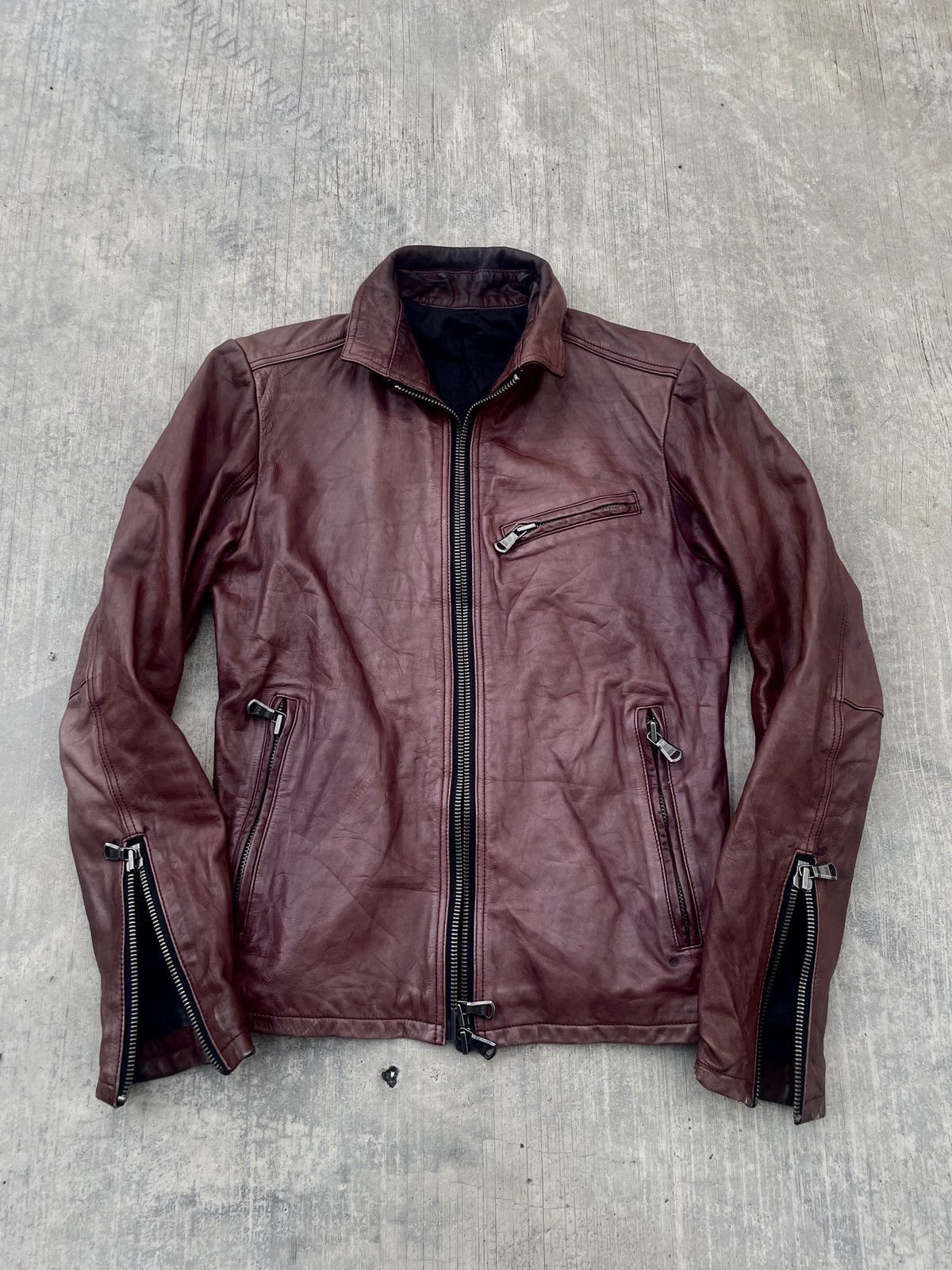 Japanese Brand 💥RARE💥2000s JAPANESE BRAND SHELLAC COWSKIN LEATHER JACKET Size US S / EU 44-46 / 1 - 1 Thumbnail