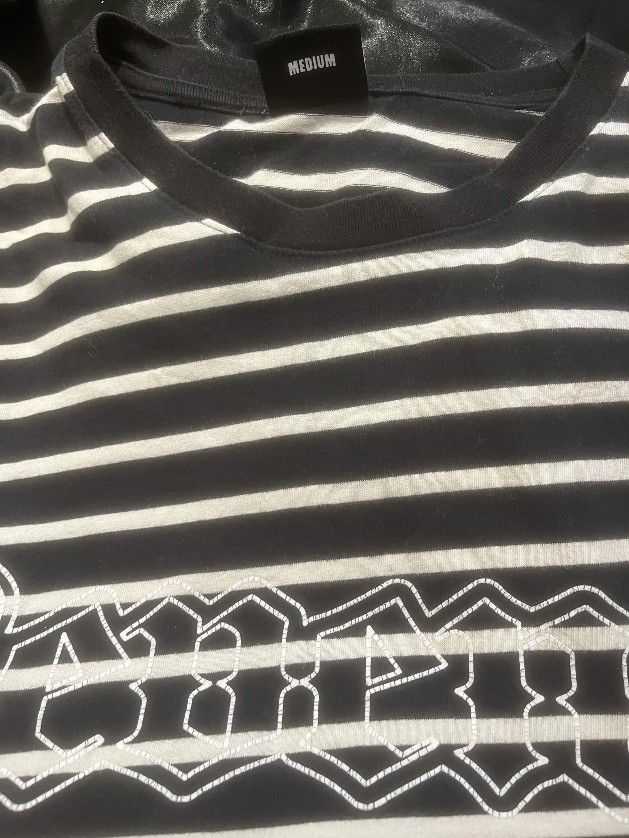 Revenge Revenge Striped Outline Logo Tee Size US M / EU 48-50 / 2 - 5 Thumbnail