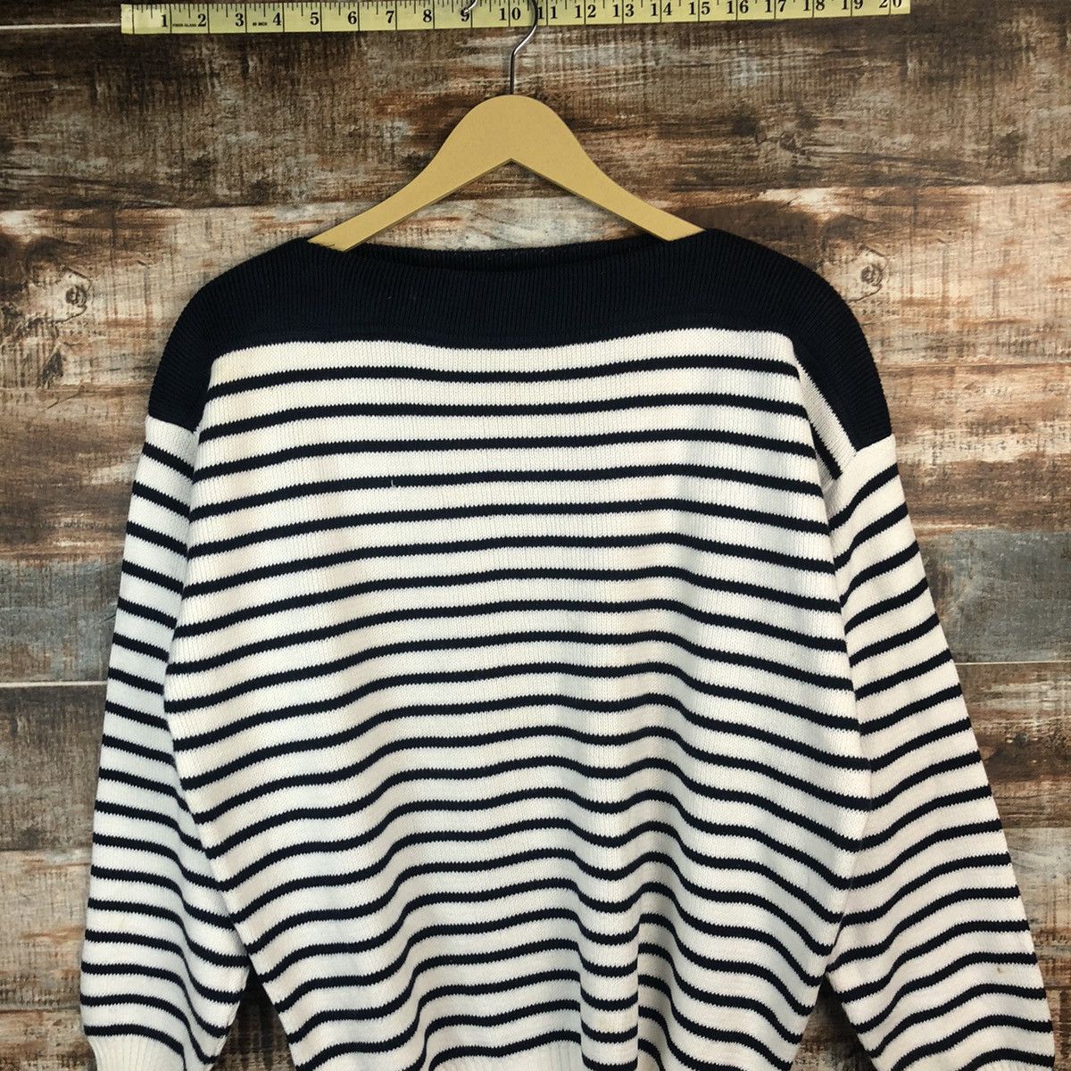 OVER THE STRiPES × Saint James Saint James Stripe White Knitwear #A1867 Size L / US 10 / IT 46 - 5 Thumbnail
