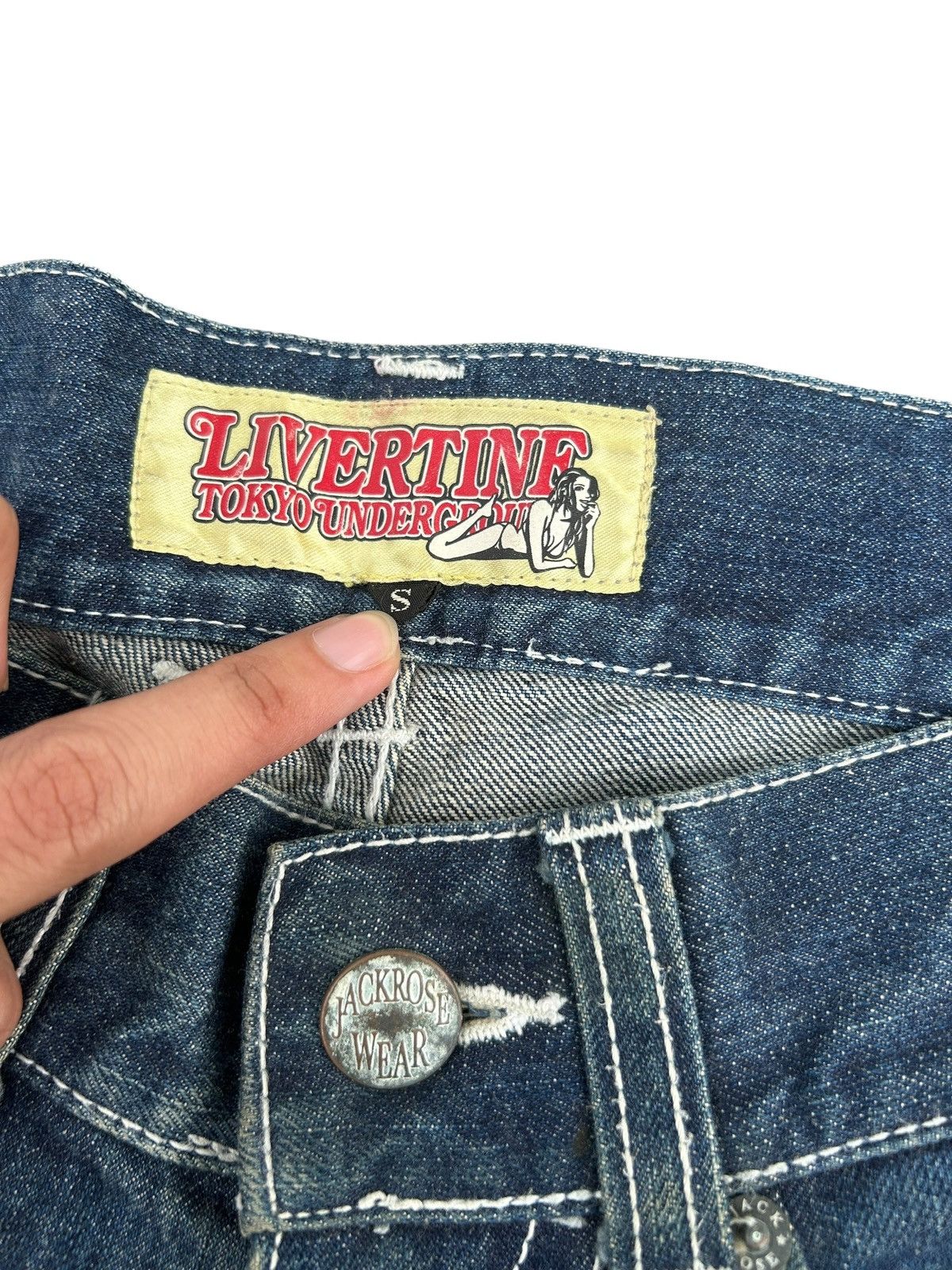 Kapital JACKROSE ROCK JAPANESE DISTRESSED DENIM JEANS Size US 31 - 7 Thumbnail