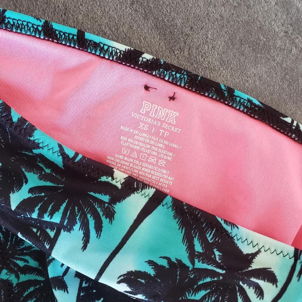 Designer Black Blue Palms VS Bikini Bottoms Size ONE SIZE - 3 Thumbnail