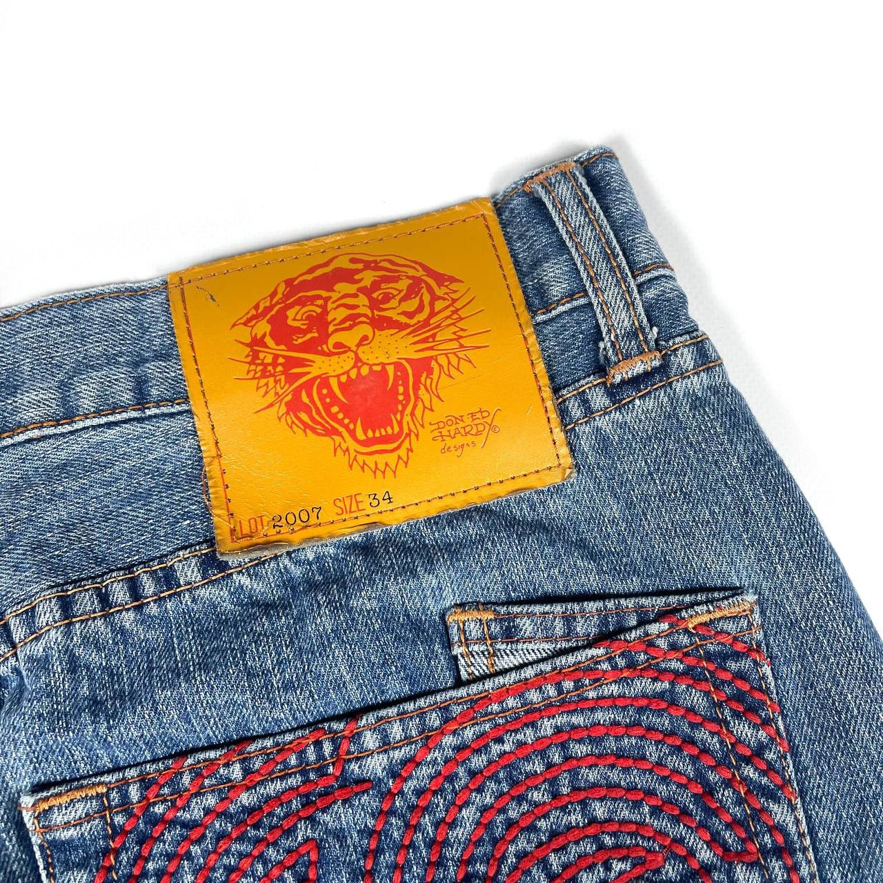 Ed Hardy Crazy Rare Ed Hardy Avant Garde Denim Jeans Size: 32 - 33 Size US 33 - 12 Thumbnail