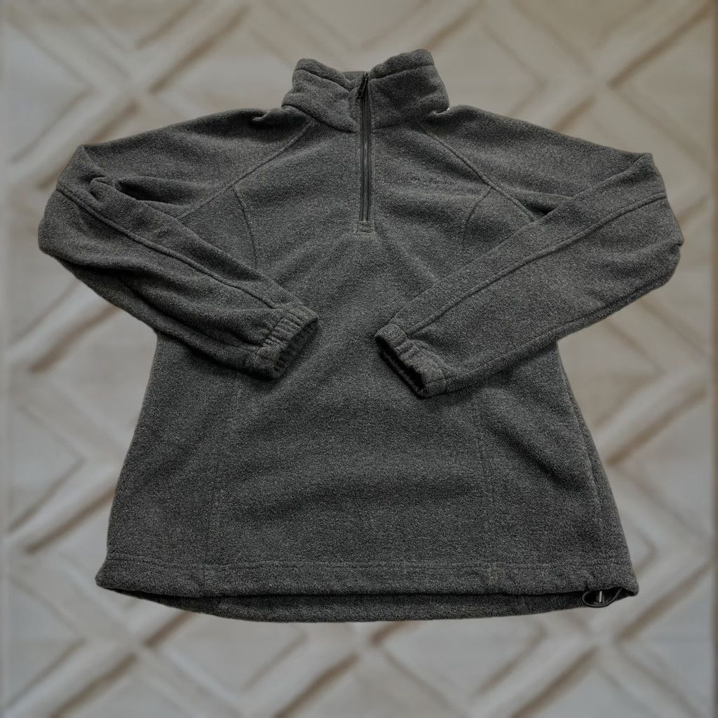 Vintage Columbia AL1517 Fleece Jacket Womens Small Gray 1/4 Zip High Neck Outdoor Hiking Jacket Size S / US 4 / IT 40 - 1 Thumbnail