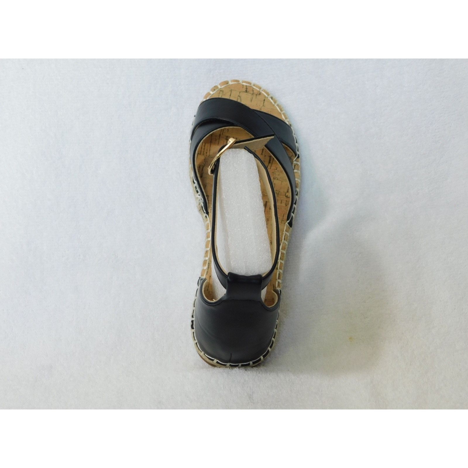 Other W599 Journee Black Lyddia Wide Ankle Strap Sandals Size 7 W Size US 7 / IT 37 - 4 Thumbnail