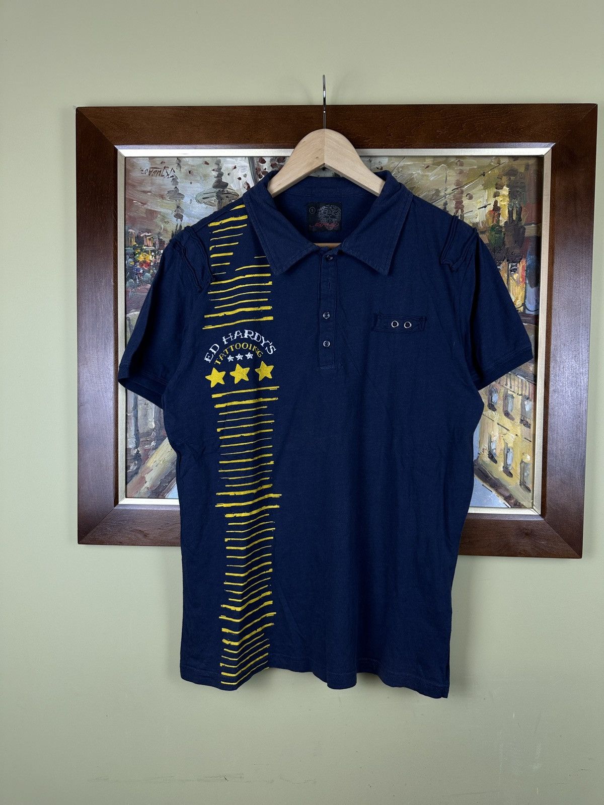 Ed Hardy × Vintage Vintage 2000s Ed Hardy polo shirt Size US M / EU 48-50 / 2 - 2 Thumbnail