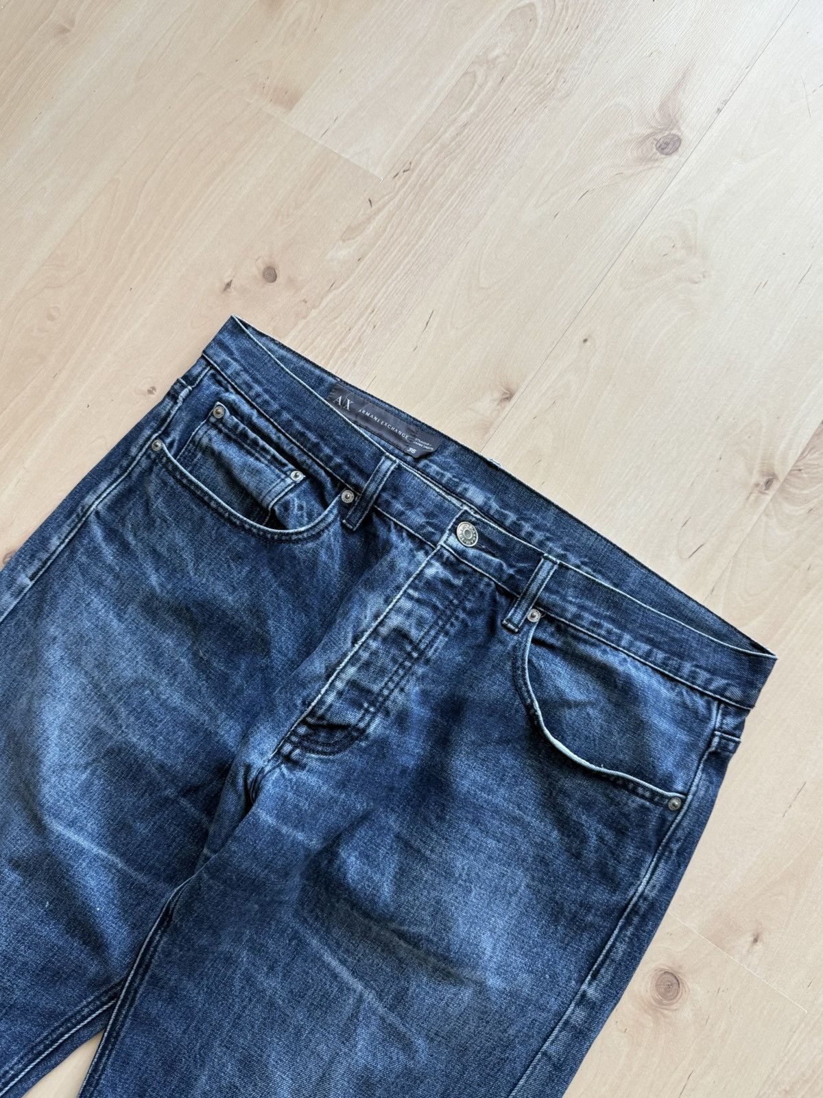 Armani Exchange SS2014 Armani exchange wash denim straight fit jeans Size US 36 / EU 52 - 4 Thumbnail