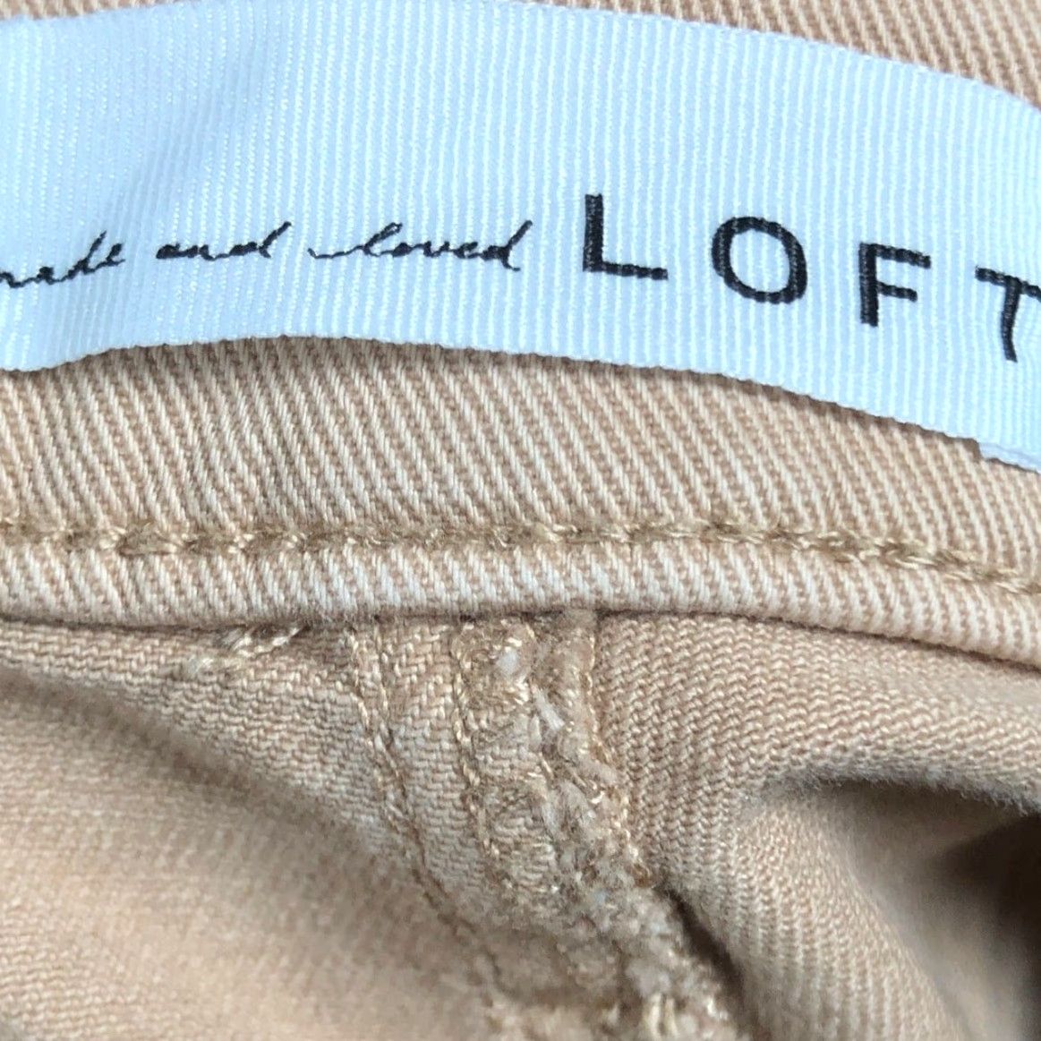 Loft **LOFT Tan High Rise Skinny Jeans Women's 12/31** User: **LOFT Tan High Rise Skinny Jeans Women's 12/31** Size 34" / US 12 / IT 48 - 4 Thumbnail