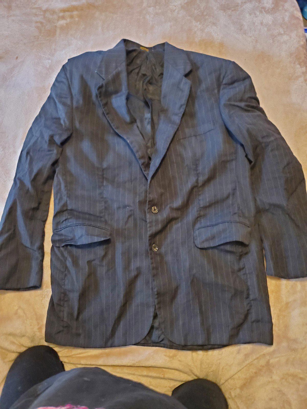 Designer Striped suit top. Made in Mexico Holbrook Size 44R - 1 Thumbnail