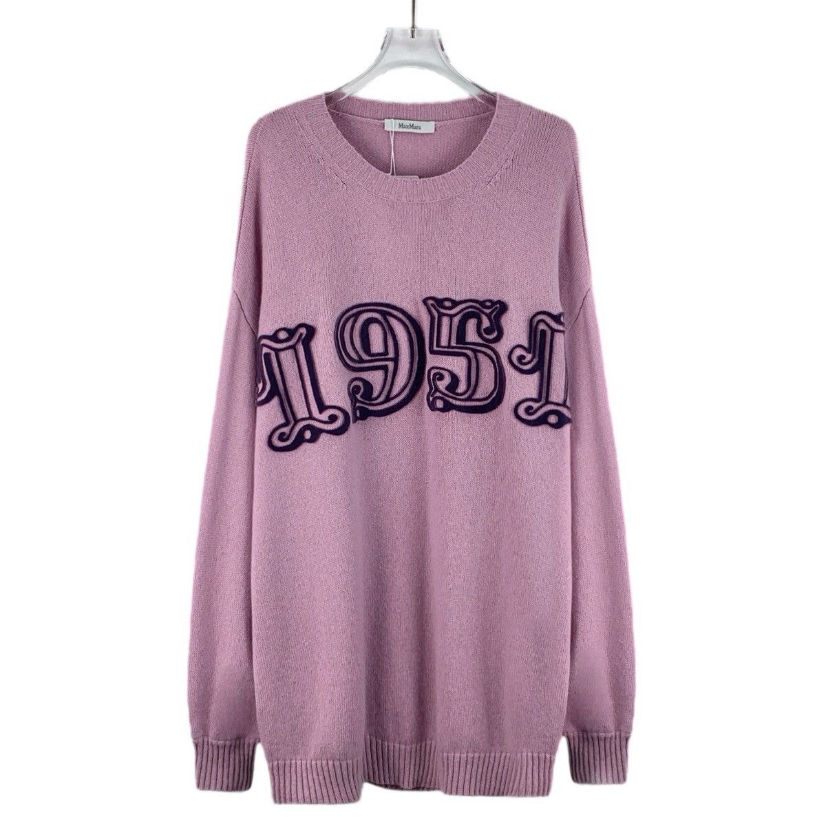 Max Mara Maxmara Taro Purple Wool Long Sleeve Knit Sweater K26WX Size L / US 10 / IT 46 - 1 Thumbnail