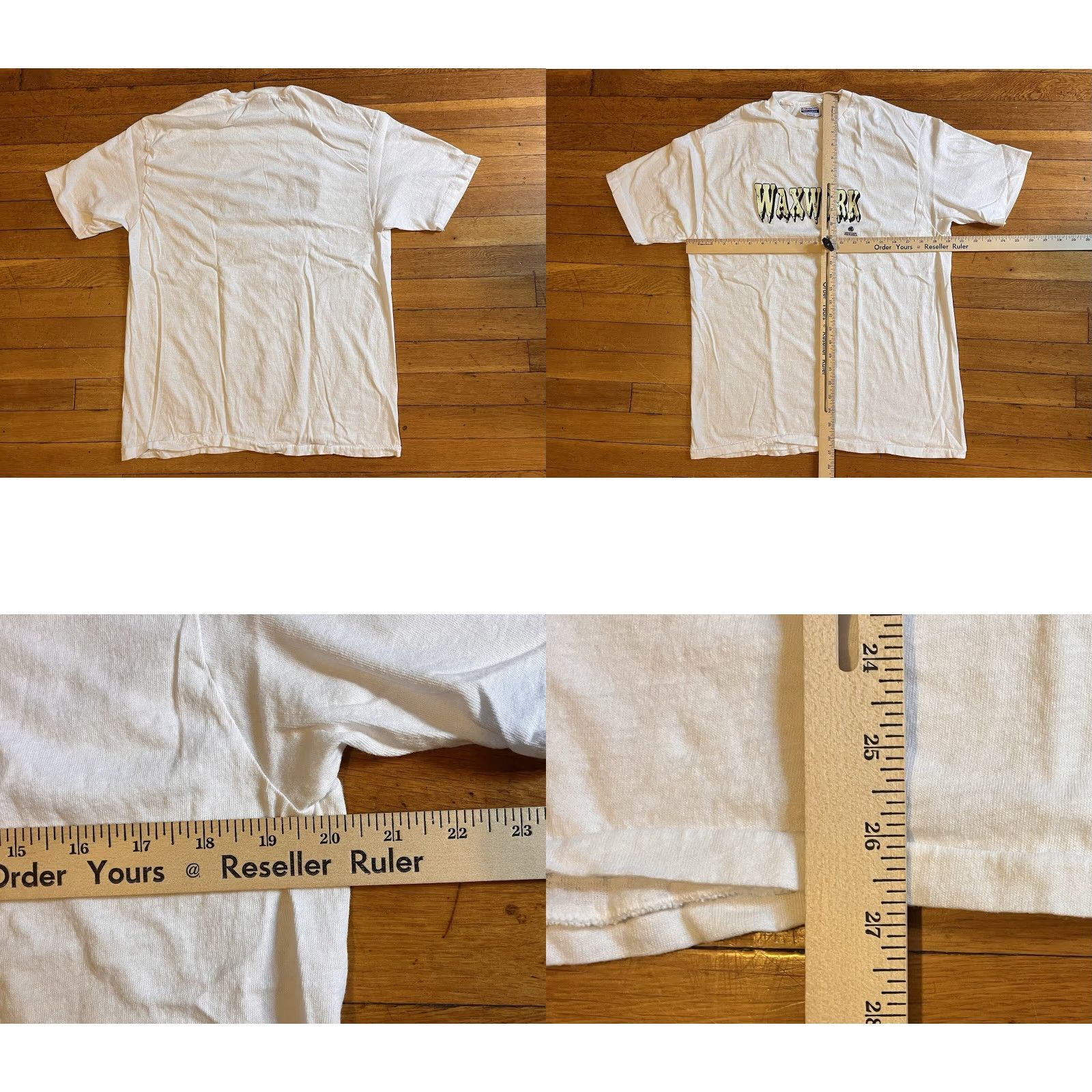 Hanes VINTAGE Waxwork Horror Movie Promo Shirt Men’s XL White Hanes T-Shirt Glow in the Dark 80s Movie Theme Mens Holidays? Size US XL / EU 56 / 4 - 8 Thumbnail