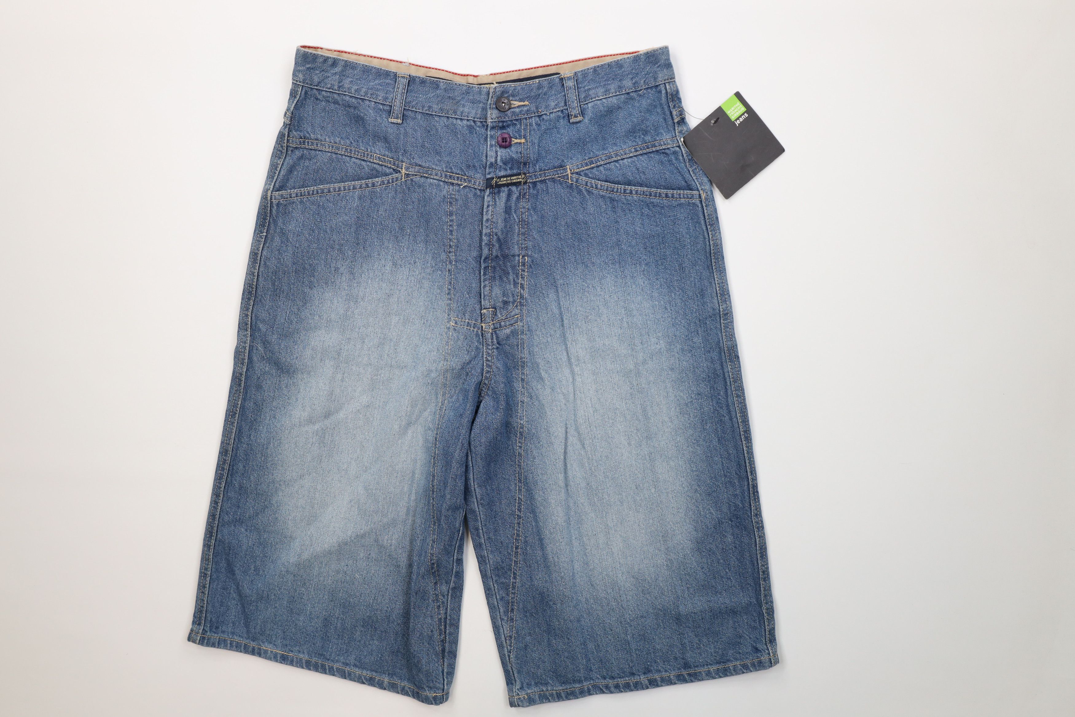 Marithe + Francois Girbaud Deadstock Vintage 90s Marithe Francois Girbaud Denim Shorts Size US 31 - 1 Thumbnail
