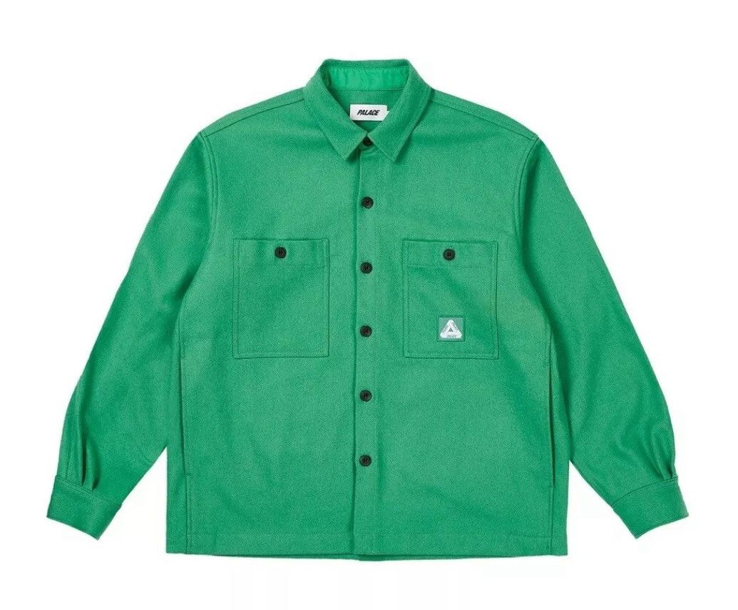 【希少新品未使用】PALACE WOOL SHIRT JACKET グリーン Palace Palace Need For P's Jacket Green Black | Grailed