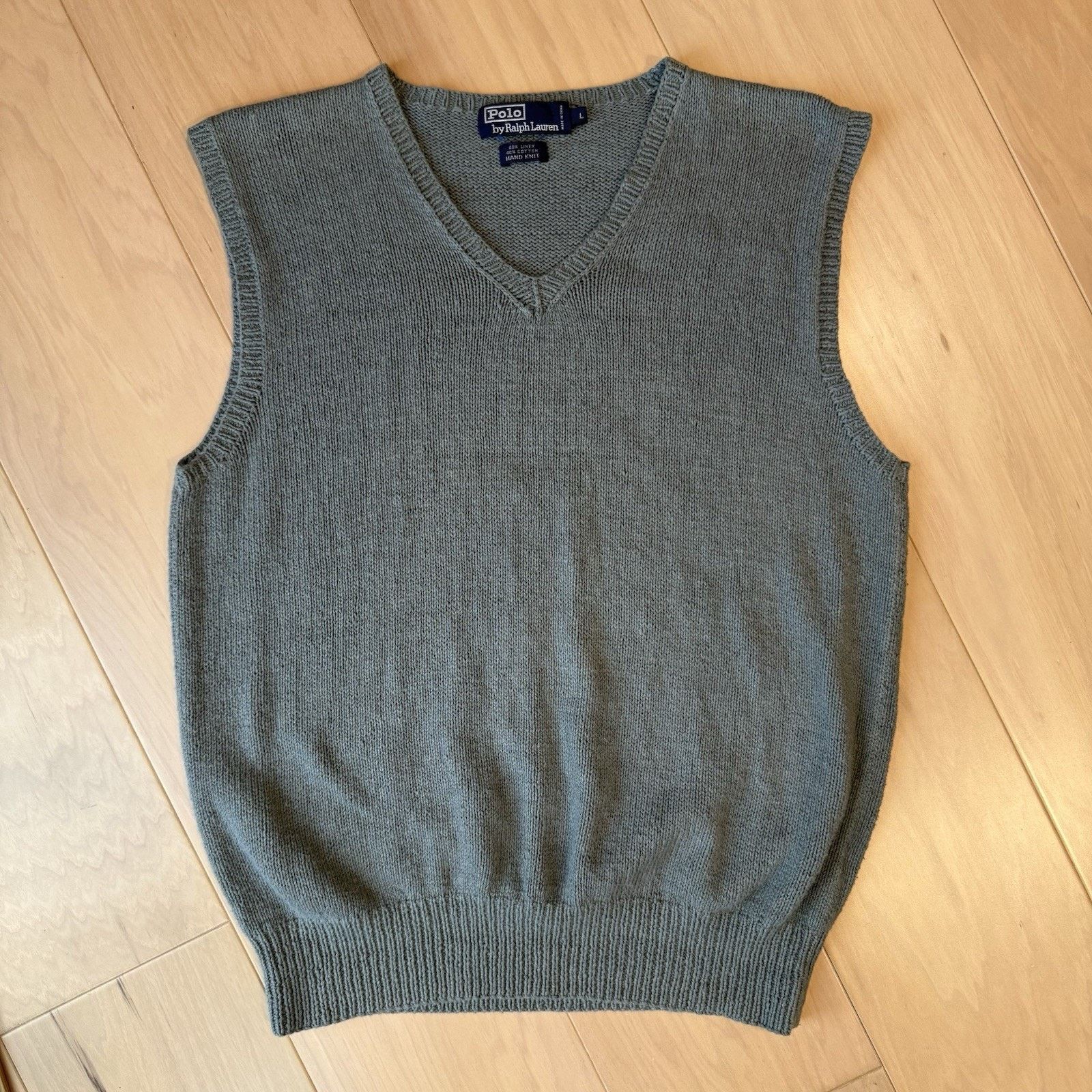 Polo Ralph Lauren Polo Ralph Lauren Linen Cotton Sweater Vest L Gray Pullover Size US L / EU 52-54 / 3 - 2 Thumbnail