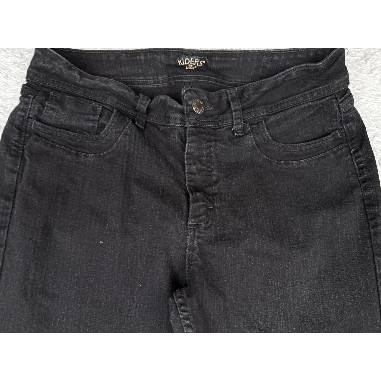 Lee Riders by Lee Jeans Womens 14 Black Mid Rise Bootcut Stretch Denim Cotton 32x31 Jeans Women Bootscut 90s City Size 36" / US 14 / IT 50 - 4 Thumbnail