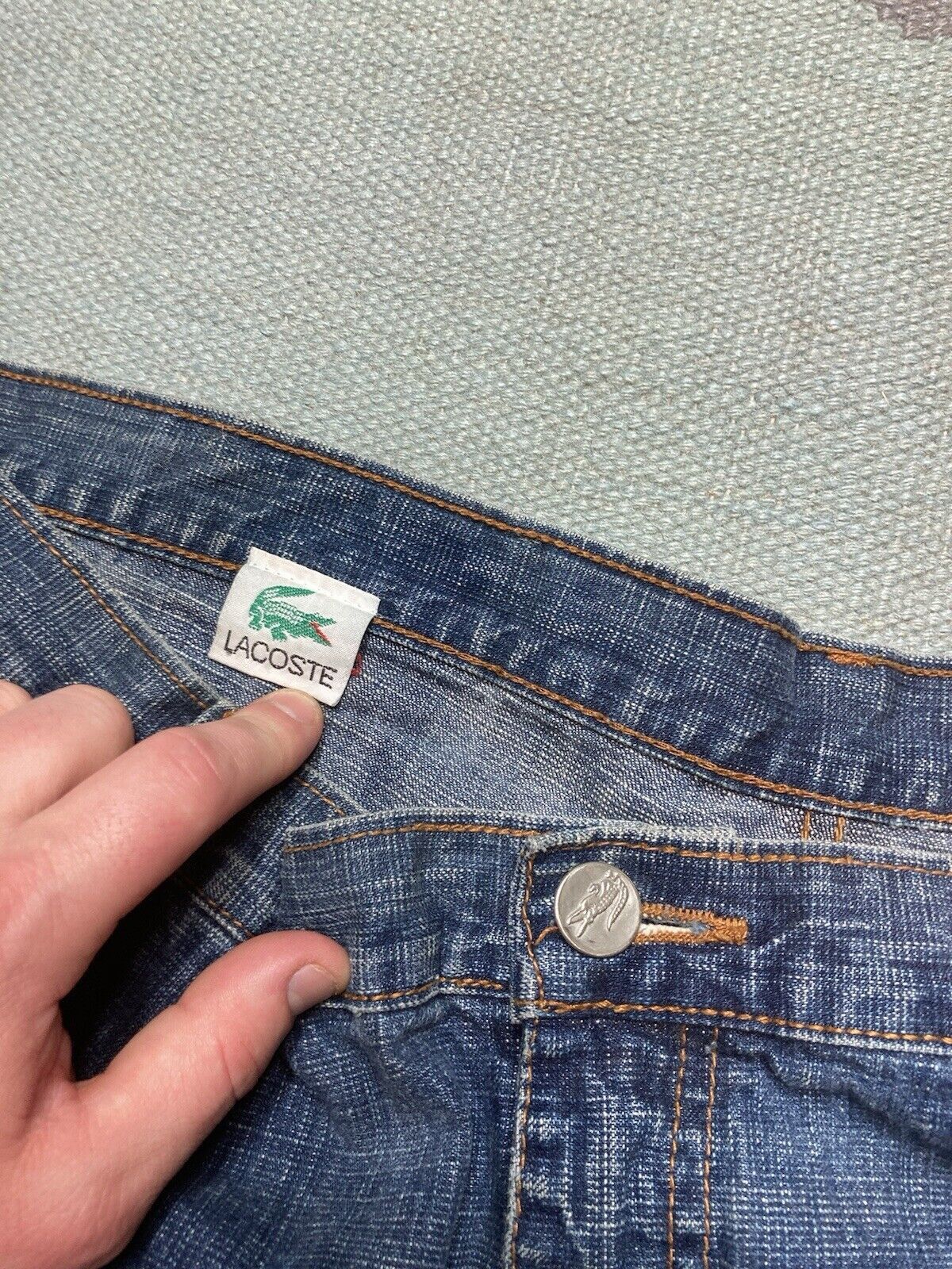 Lacoste × Vintage y2k baggy jeans shorts lacoste faded southpole alligator 44 Size US 44 / EU 60 - 5 Thumbnail