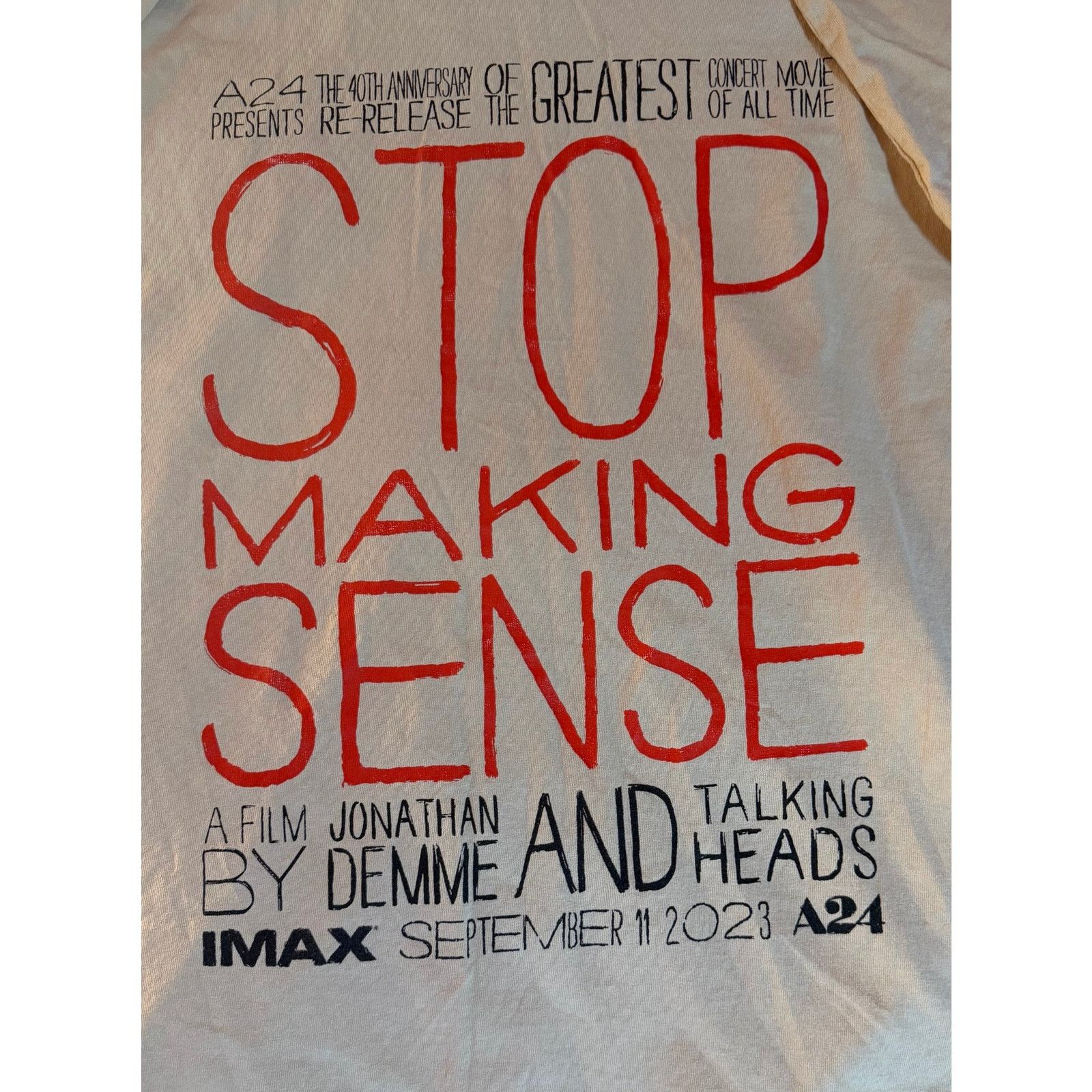 A24 A24 Stop Making Sense IMAX World Premiere Long Sleeve XL Size US XL / EU 56 / 4 - 6 Thumbnail
