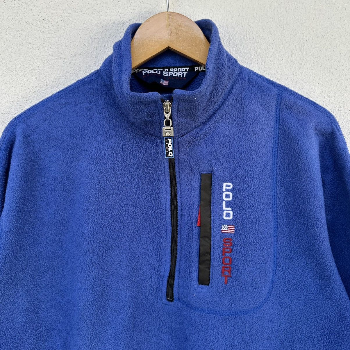 Polo Ralph Lauren Vintage Polo Ralph Lauren Polo Sport Fleece Half Zipper Size US L / EU 52-54 / 3 - 2 Thumbnail