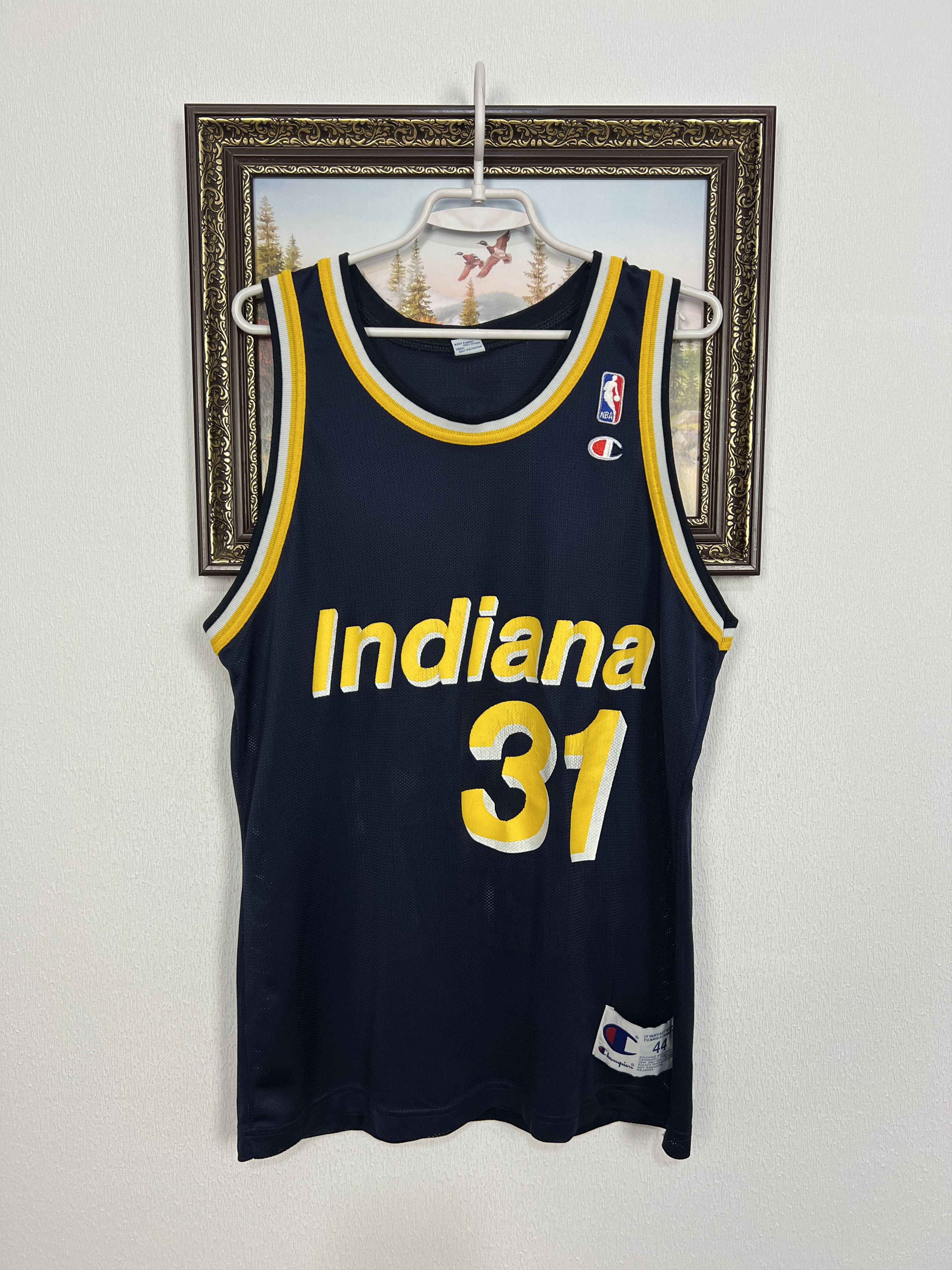 Champion Vintage 90's Indiana Pacers NBA #31 Miller Jersey Trikot Size US L / EU 52-54 / 3 - 1 Thumbnail